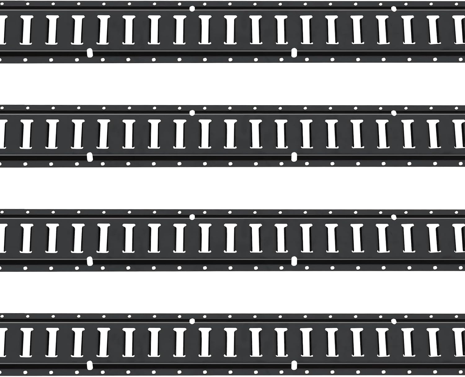 image:imageVEVOR ETrack TieDown Rail Kit 4 Pack 2 ft E Track Rails 20 Pcs Includes 2 Ratchet Straps amp 4 ORings amp 4 TieOffs with DRing amp 2 Single Slots amp 8 End Caps Fit for Garages Vans Trailers5FT