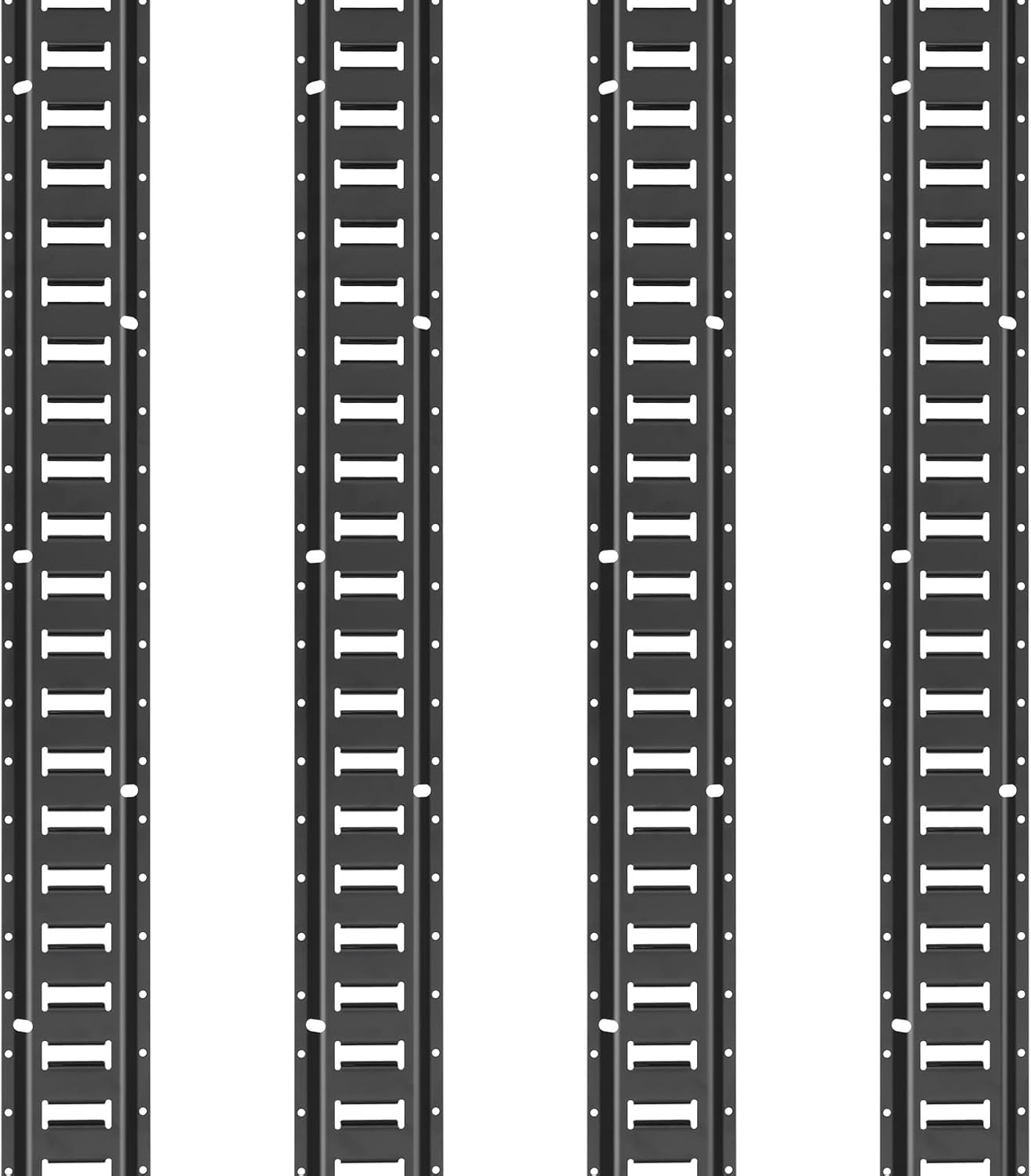 image:imageVEVOR ETrack TieDown Rail Kit 4 Pack 2 ft E Track Rails 20 Pcs Includes 2 Ratchet Straps amp 4 ORings amp 4 TieOffs with DRing amp 2 Single Slots amp 8 End Caps Fit for Garages Vans Trailers5FT
