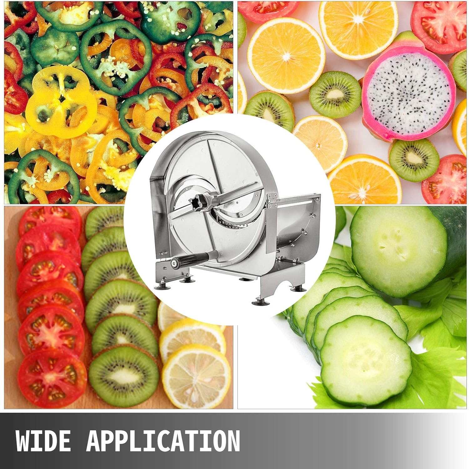 image:imageVEVOR Electric Cheese Grater Salad Maker 200W Salad Shooter Electric Vegetable Slicer Shredder Chopper for Fruits with 5 Attachments Stainless Steel Food Cutter for Vegetables and CheesesManualCommercialStainless Steel