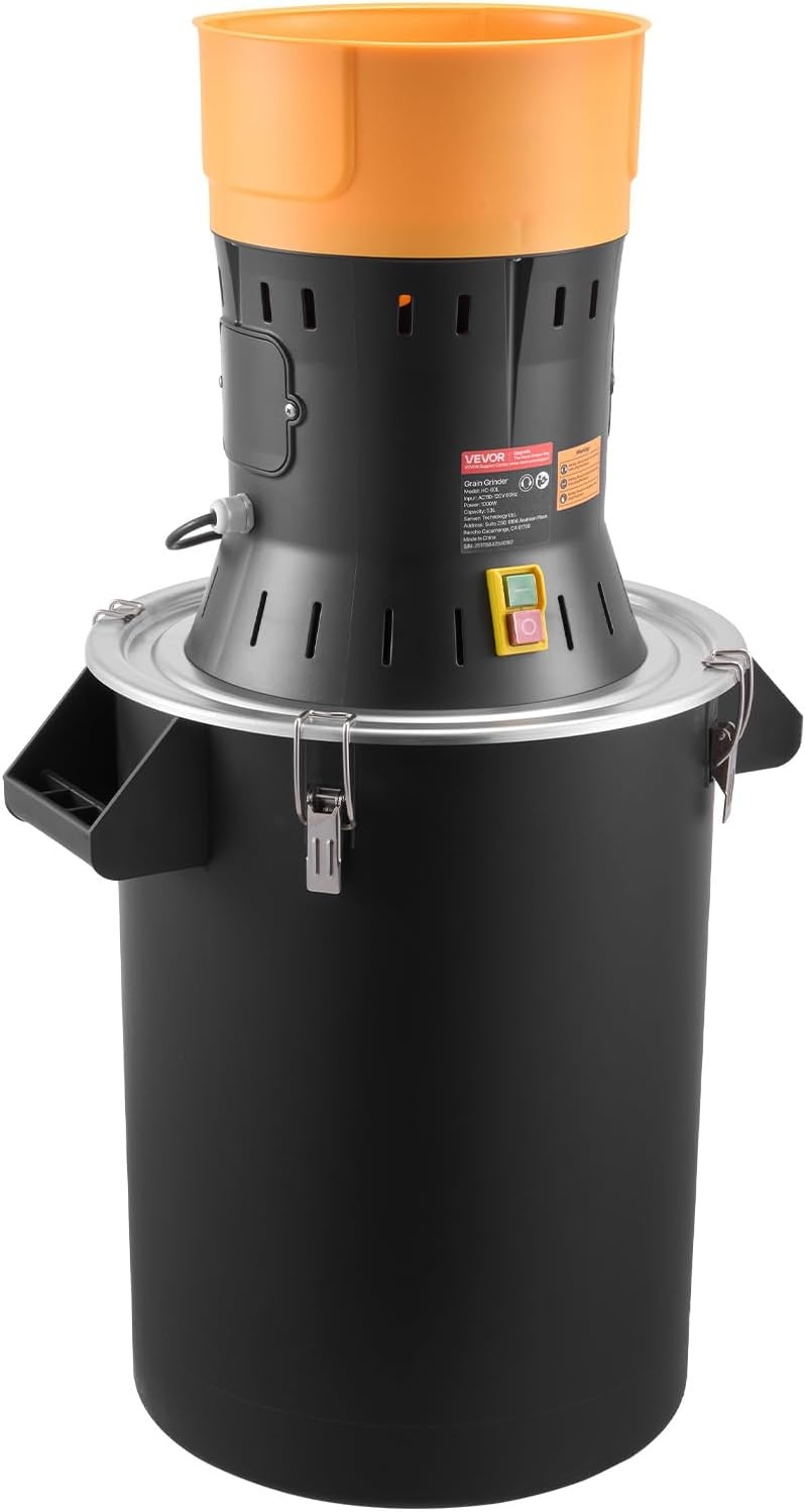 image:imageVEVOR Electric Grain Mill Grinder 600W High Power Commercial Spice Grinder 66 Gal Pulverizer Powder Machine with Galvanized Sharp Blades for Dry Grains Spices Cereals Coffee Corn amp PepperLarge