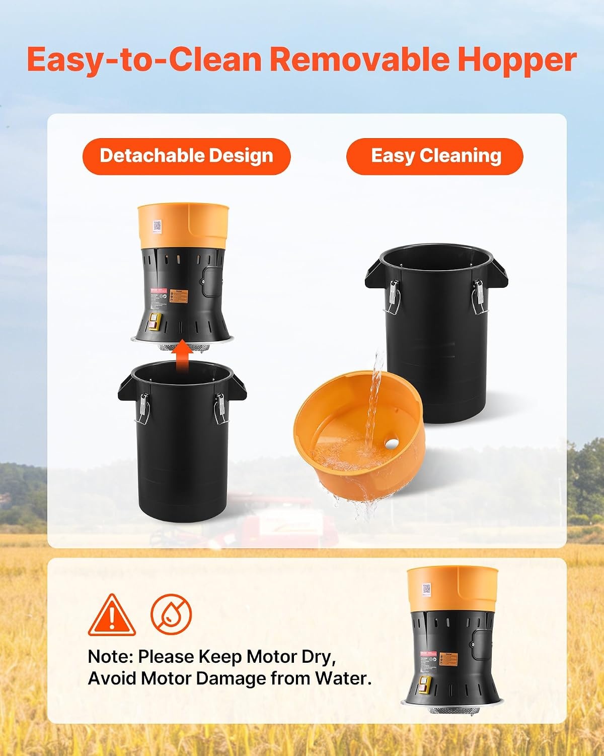 image:imageVEVOR Electric Grain Mill Grinder 600W High Power Commercial Spice Grinder 66 Gal Pulverizer Powder Machine with Galvanized Sharp Blades for Dry Grains Spices Cereals Coffee Corn amp PepperMedium