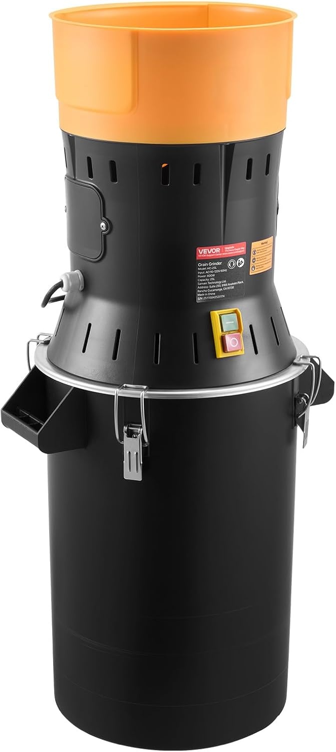 image:imageVEVOR Electric Grain Mill Grinder 600W High Power Commercial Spice Grinder 66 Gal Pulverizer Powder Machine with Galvanized Sharp Blades for Dry Grains Spices Cereals Coffee Corn amp PepperMedium