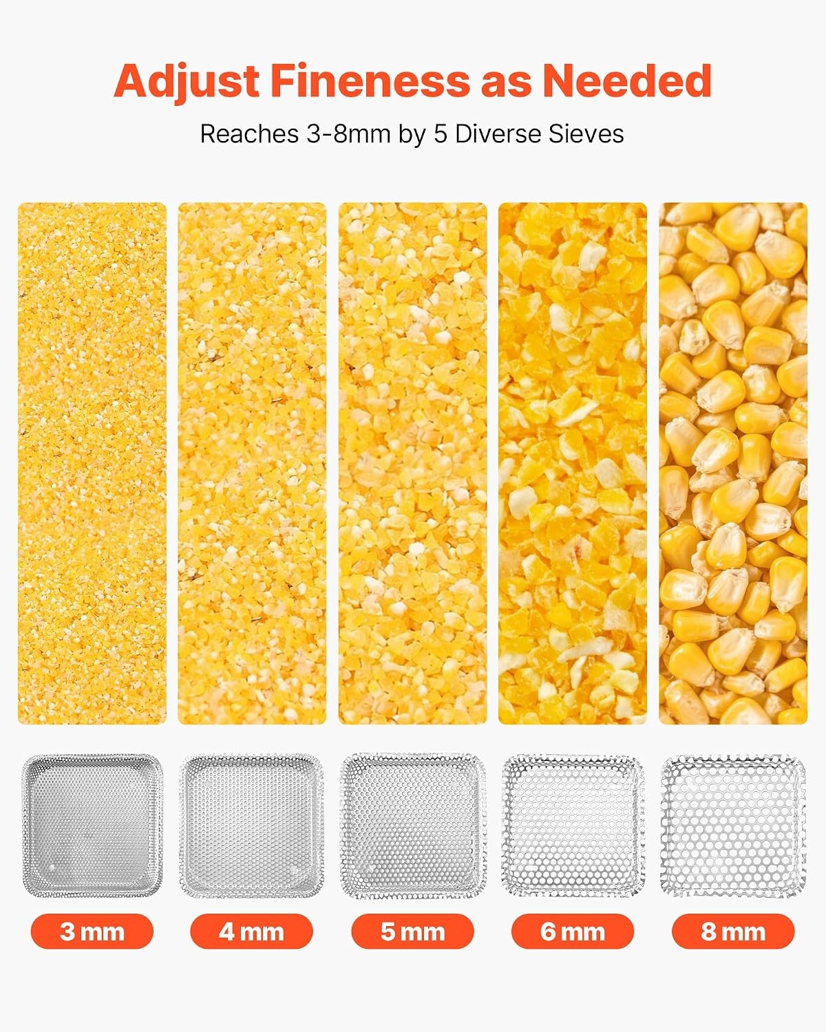 image:imageVEVOR Electric Grain Mill Grinder 600W High Power Commercial Spice Grinder 66 Gal Pulverizer Powder Machine with Galvanized Sharp Blades for Dry Grains Spices Cereals Coffee Corn amp PepperLarge
