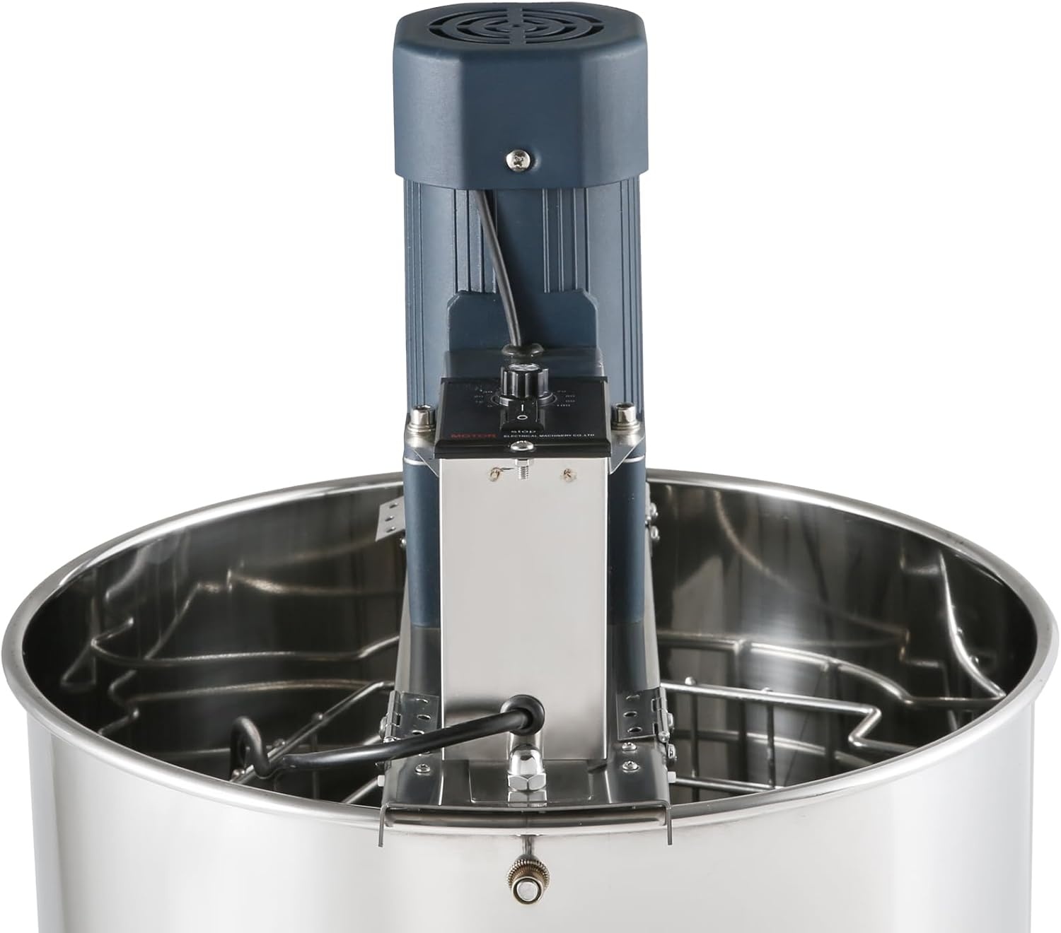 image:imageVEVOR Electric Honey Extractor 3 Frame Honey Extractor with Transparent Lid Stainless Steel Honeycomb Drum Spinner Height Adjustable Honeycomb Extraction Equipment for Beekeeping4 Frame Rack2 Deep Frames