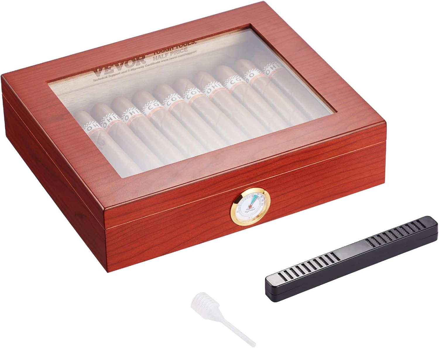 image:imageVEVOR Electric Humidor 288L 1700 Counts Electric Cigar Humidor Cabinet with Compressor Cooling Constant Humidity amp Temperature Control Spanish Cedar Wood Shelves amp Drawers 7 Layers for Household1025 Cigars