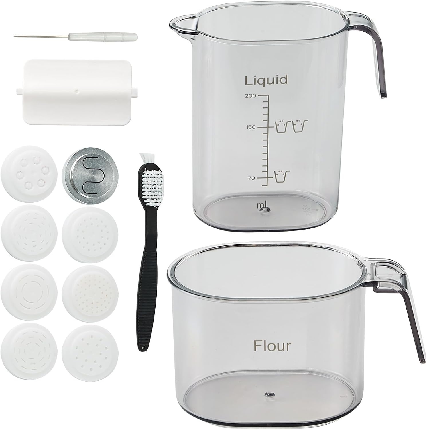image:imageVEVOR Electric Pasta Maker 150W Automatic Noodle Maker Machine with 8 Pasta Shapes 4 Intelligent Modes 500g Flour Capacity Pasta Maker Machine with Measuring Cups Cleaning Brush for Home KitchenAutomatic