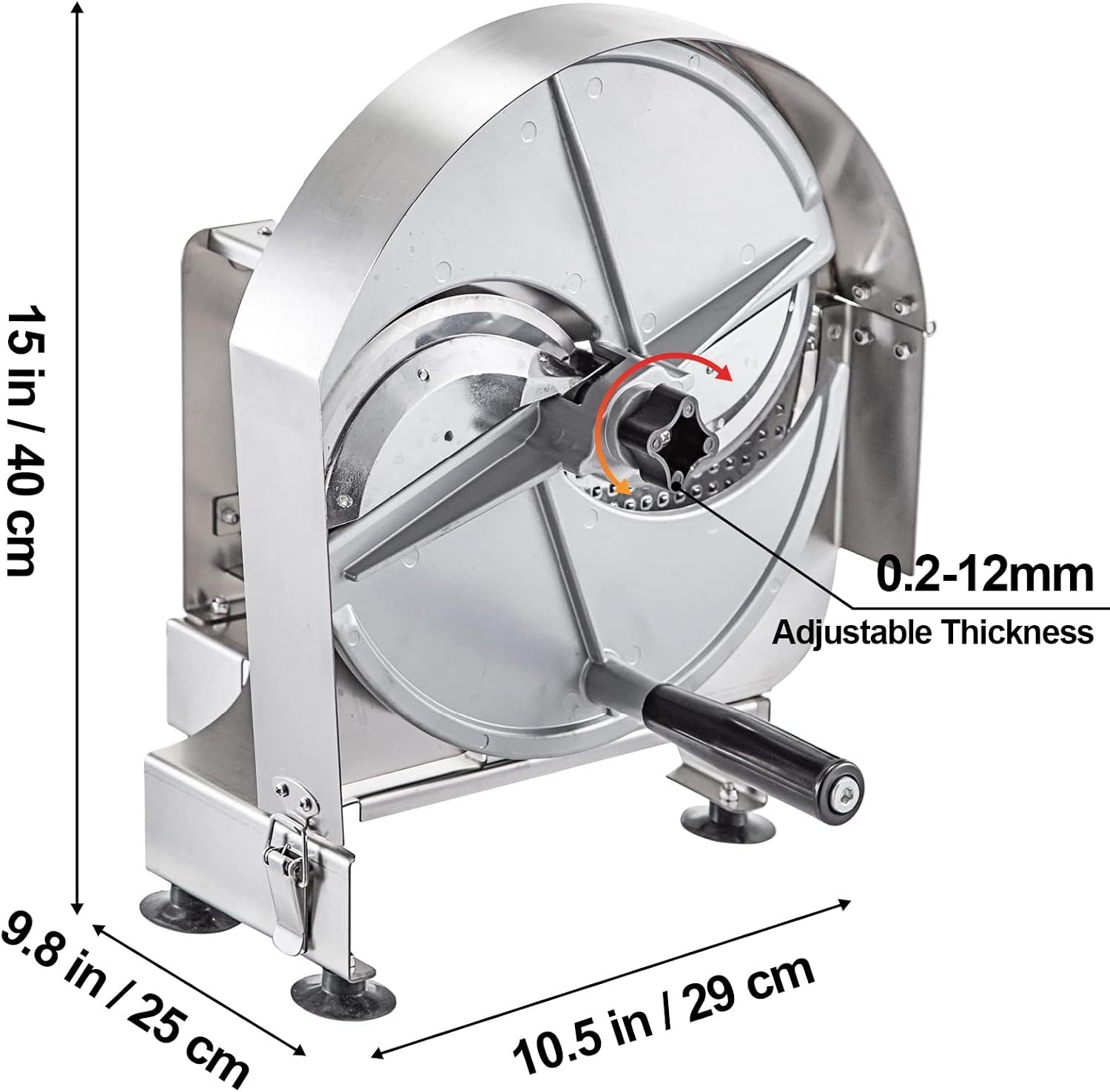 image:imageVEVOR Electric Vegetable Slicer 005012mm Thickness Adjustable Commercial Slicer Machine Convertible to Manual Stainless Steel Food Cutter Slicing Machine for Potato Lemon Tomato AppleManualCommercialStainless Steel