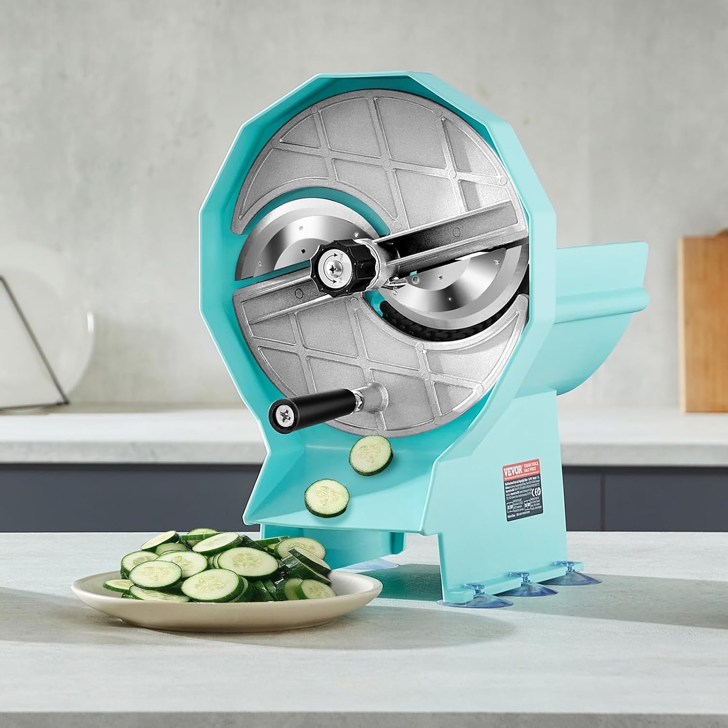image:imageVEVOR Electric Vegetable Slicer 005012mm Thickness Adjustable Commercial Slicer Machine Convertible to Manual Stainless Steel Food Cutter Slicing Machine for Potato Lemon Tomato AppleManualVegetablePlastic