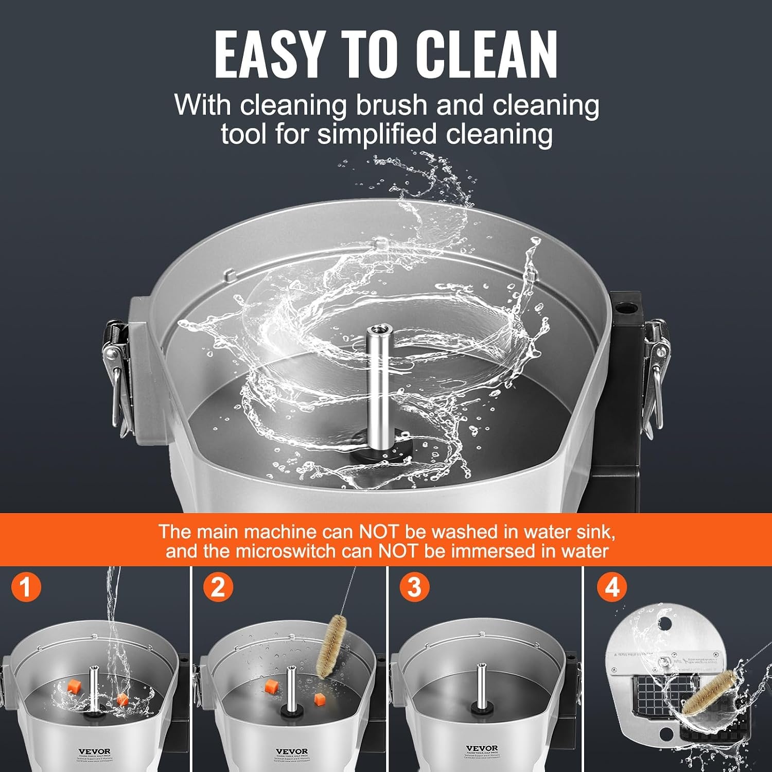 image:imageVEVOR Electric Vegetable Slicer 4 in 1 Multifunctional Food Cutter 200W Vegetable Chopper for Slicing Shredding Dicing and Slitting with CutResistant Gloves for Commercial and Home UseUpgraded Model
