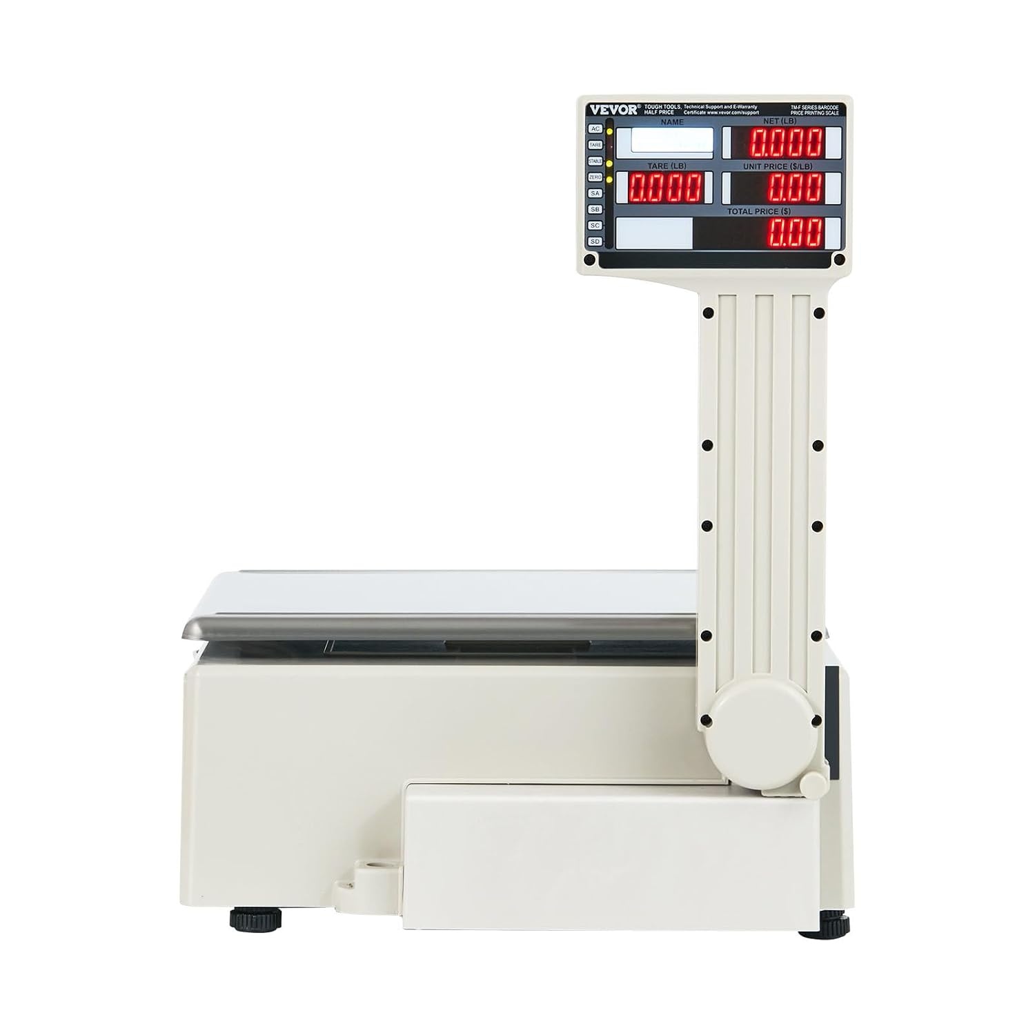 image:imageVEVOR Electronic Price Computing Scale 66 LB Digital Deli Weight Scales LCD amp LED Digital Food Fruit Meat Produce Counting Weight for Retail Store Kitchen Restaurant Market and FarmerPrice Computing Scale with Printer
