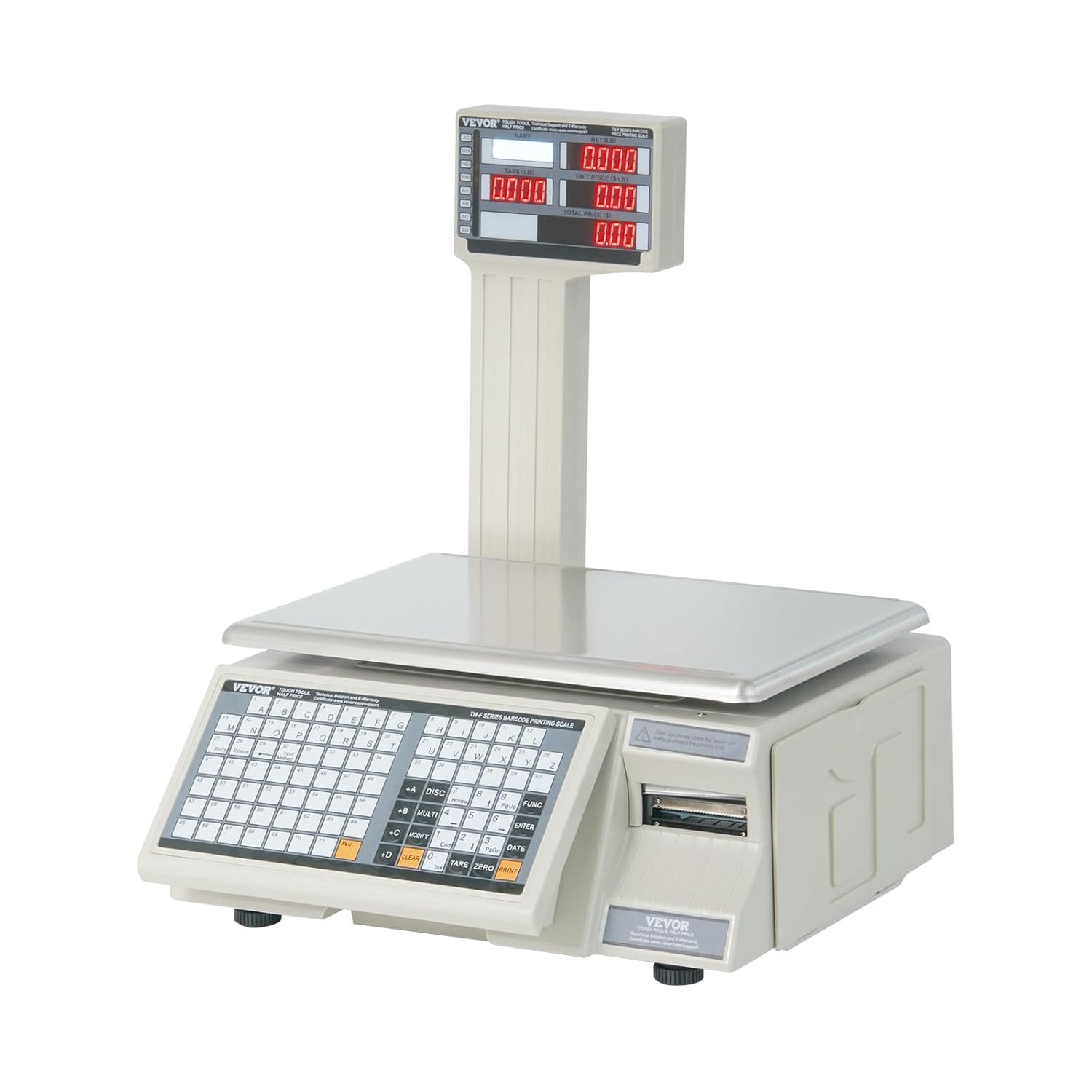 image:imageVEVOR Electronic Price Computing Scale 66 LB Digital Deli Weight Scales LCD amp LED Digital Food Fruit Meat Produce Counting Weight for Retail Store Kitchen Restaurant Market and FarmerPrice Computing Scale with Printer