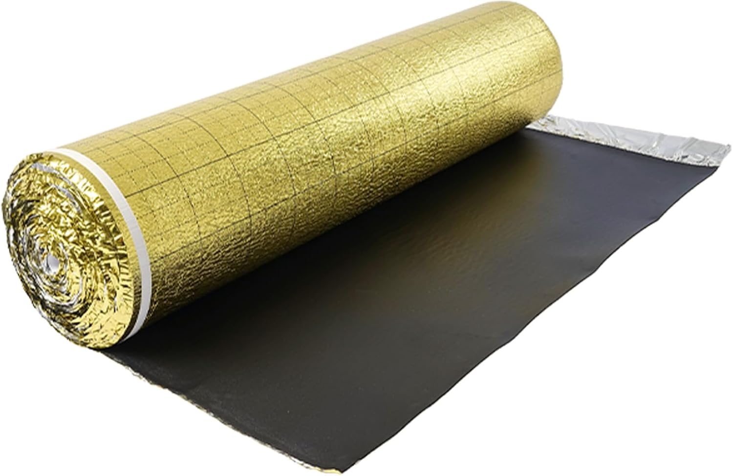 image:imageVEVOR Floor Underlayment 200 sq ftRoll 3in1 3 mm Thick Flooring Padding with Tape amp Vapor Barrier Heavy Duty EPE Foam with Blue PE Soundproofing and Noise Reductionfor Laminate Wood FloorsGold Ixpe1 Roll X 200 Sqft