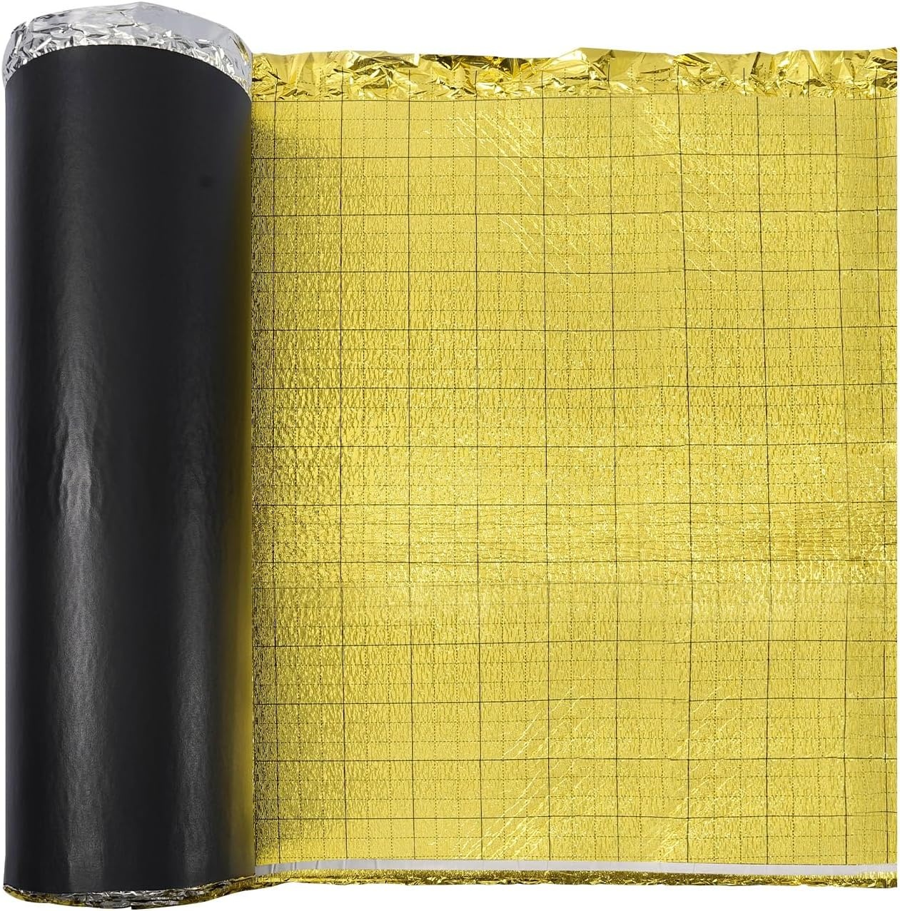 image:imageVEVOR Floor Underlayment 200 sq ftRoll 3in1 3 mm Thick Flooring Padding with Tape amp Vapor Barrier Heavy Duty EPE Foam with Blue PE Soundproofing and Noise Reductionfor Laminate Wood FloorsGold Ixpe1 Roll X 200 Sqft