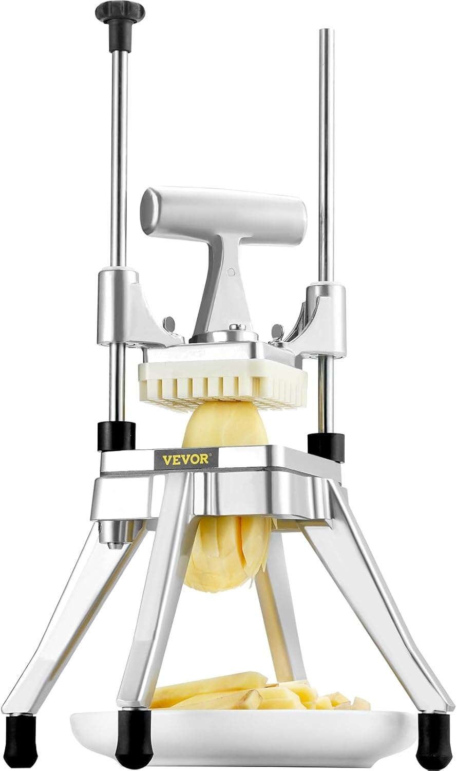 image:imageVEVOR French Fry Cutter Ergonomic Potato Slicer with 3 Blades 12 38 14 amp Juicer Plate EasyReplace Vegetable Chopper Dicer for Carrot Onion Lemon Ideal for Home amp Commercial Kitchens14 38 12 6Wedge Slicer