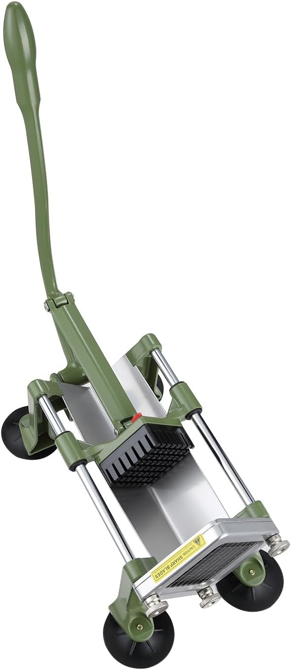 image:imageVEVOR French Fry Cutter Potato Slicer with 12Inch Stainless Steel Blade Manual Potato Cutter Chopper with Suction Cups Great for Potato French Fries Cucumber Vegetables CarrotGreen