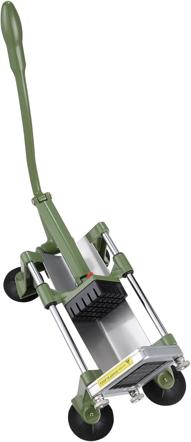 image:imageVEVOR French Fry Cutter Potato Slicer with 12Inch Stainless Steel Blade Manual Potato Cutter Chopper with Suction Cups Great for Potato French Fries Cucumber Vegetables CarrotGreen