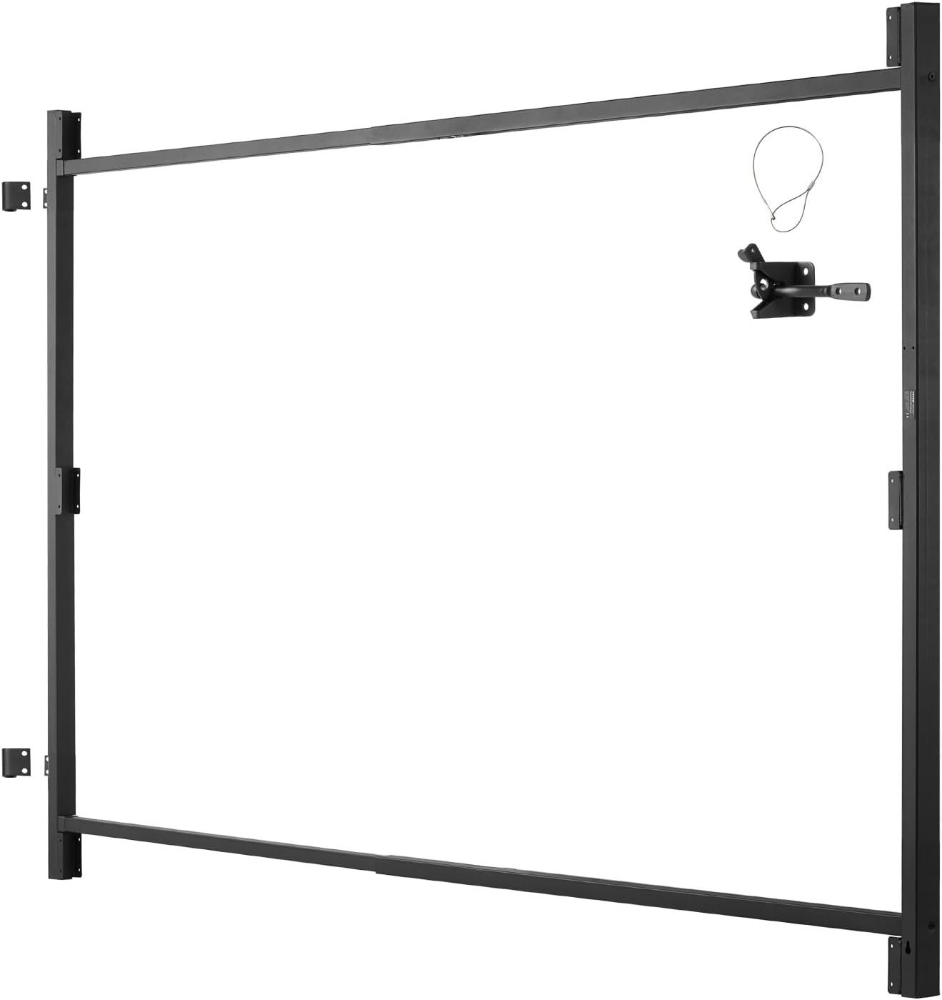 image:imageVEVOR Gate Building Kit Fits 60 to 96 in Wide Openings Up from 6 to 7 ft High Fence Adjustable Gate Building Kit Anti Sag Full Gate Frame Kit with Latch Lock Screw for Wooden Fence Iron Black6096 wide openings 45 high