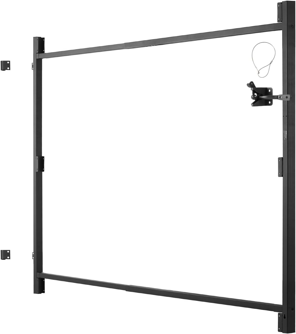 image:imageVEVOR Gate Building Kit Fits 60 to 96 in Wide Openings Up from 6 to 7 ft High Fence Adjustable Gate Building Kit Anti Sag Full Gate Frame Kit with Latch Lock Screw for Wooden Fence Iron Black4072 wide openings 45 high