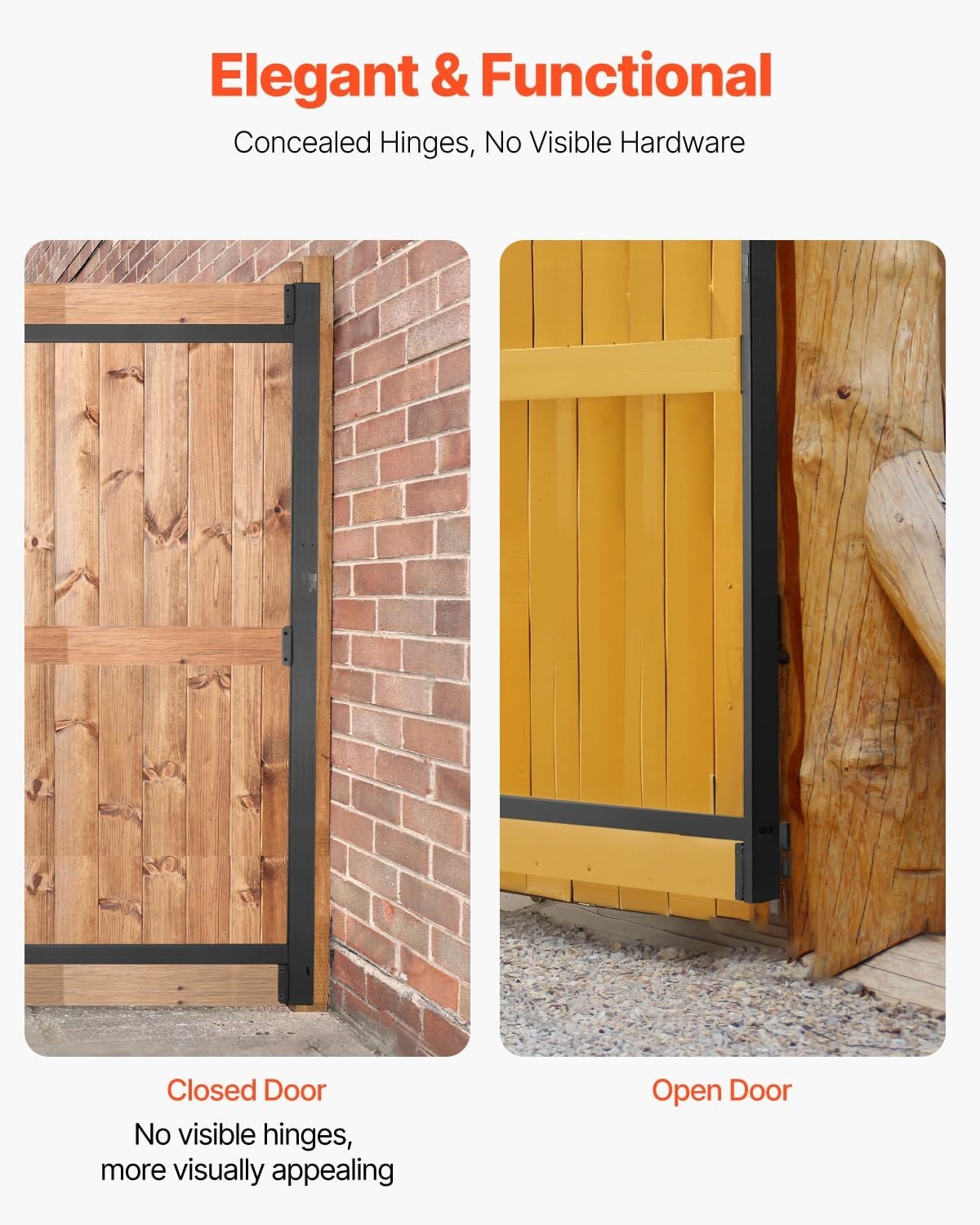 image:imageVEVOR Gate Building Kit Fits 60 to 96 in Wide Openings Up from 6 to 7 ft High Fence Adjustable Gate Building Kit Anti Sag Full Gate Frame Kit with Latch Lock Screw for Wooden Fence Iron Black3660 wide openings 67 high