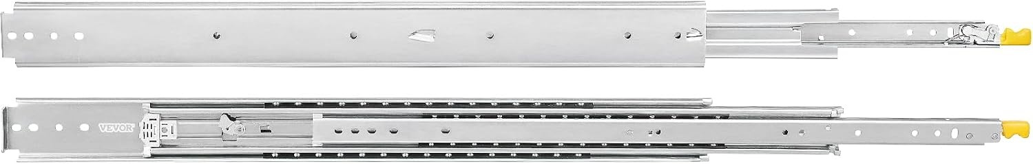 image:imageVEVOR Heavy Duty Drawer Slides 36 Inch 500 lb 1 Pair Full Extension Side Mount Ball Bearing Rails with Dual Lock for Industrial Cabinets Tool Chests and Workbenches56 inch