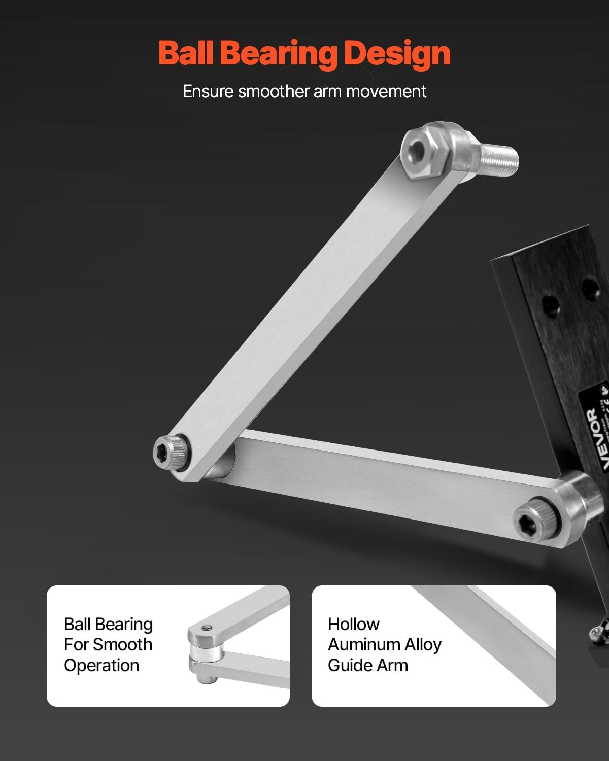 image:imageVEVOR Lawn Mower Blade Sharpener 15 45 Adjustable Lawnmower Blade Sharpening Tool with 4 Adapter Pins Ball Bearing Design amp 25mm Enlarged Handle Compatible with Most Angle GrindersWith balancer