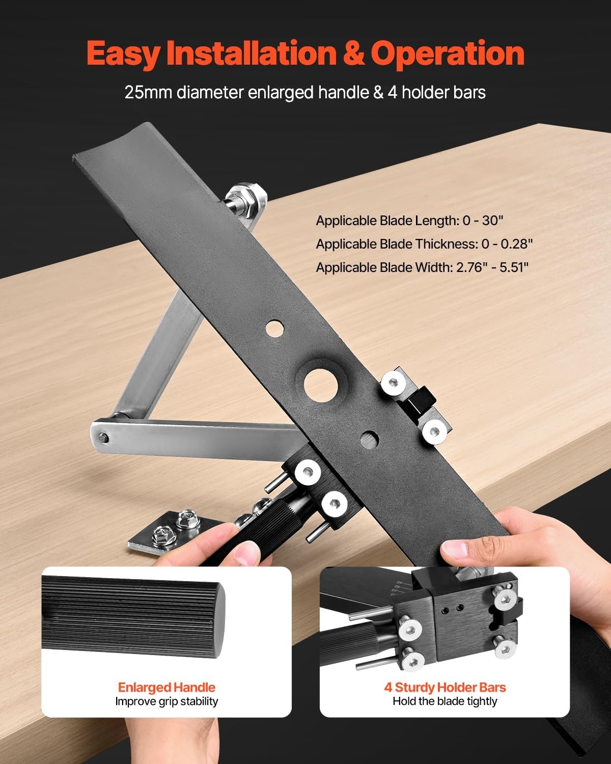image:imageVEVOR Lawn Mower Blade Sharpener 15 45 Adjustable Lawnmower Blade Sharpening Tool with 4 Adapter Pins Ball Bearing Design amp 25mm Enlarged Handle Compatible with Most Angle GrindersWith balancer