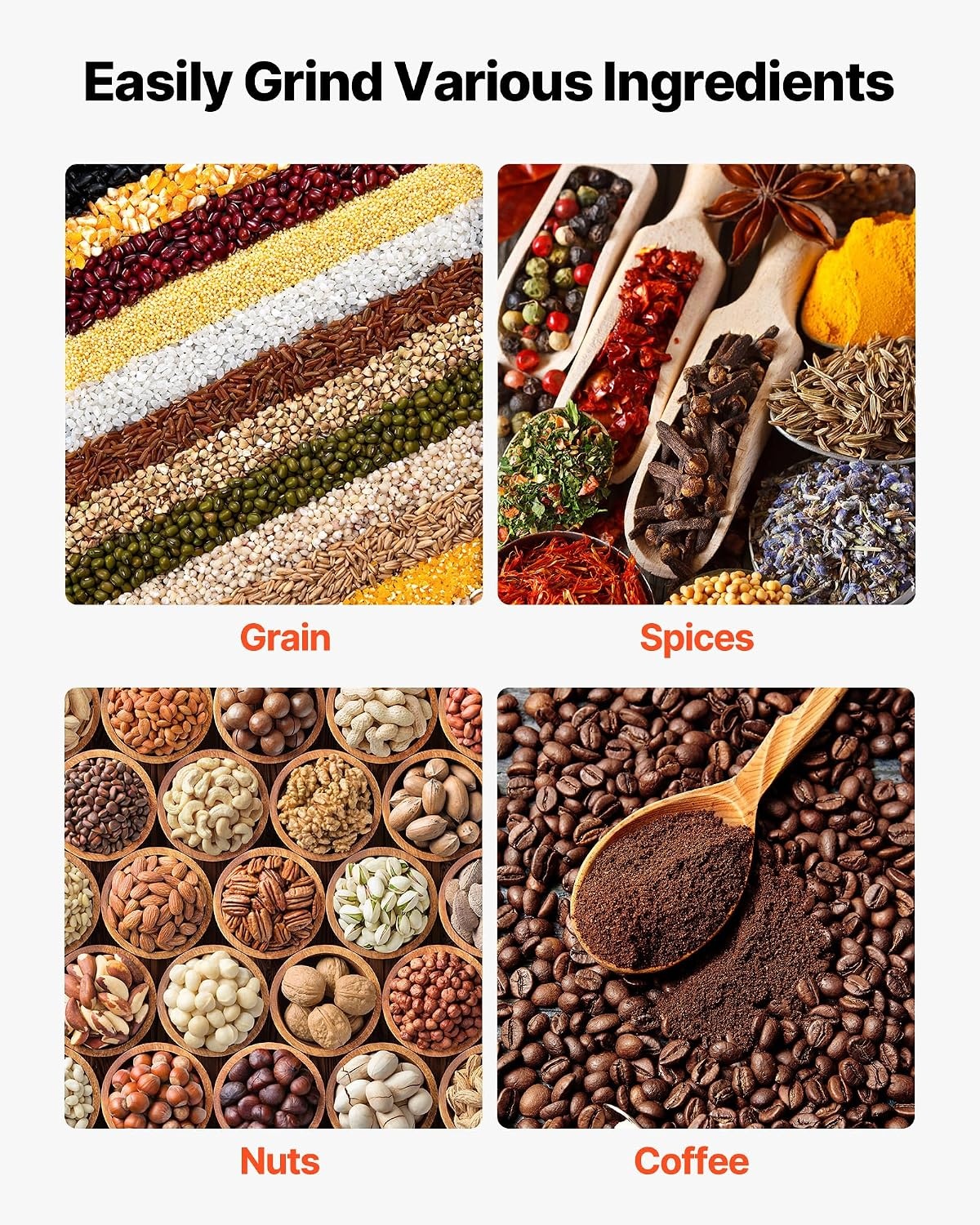image:imageVEVOR Manual Grain Mill with Low Hopper HandCrank Corn Grinder Heavy Duty Cast Iron Wheat Grinding Mill with Stable Table Clamp amp Dust Cover for Grains Spices Coffee Beans Nuts