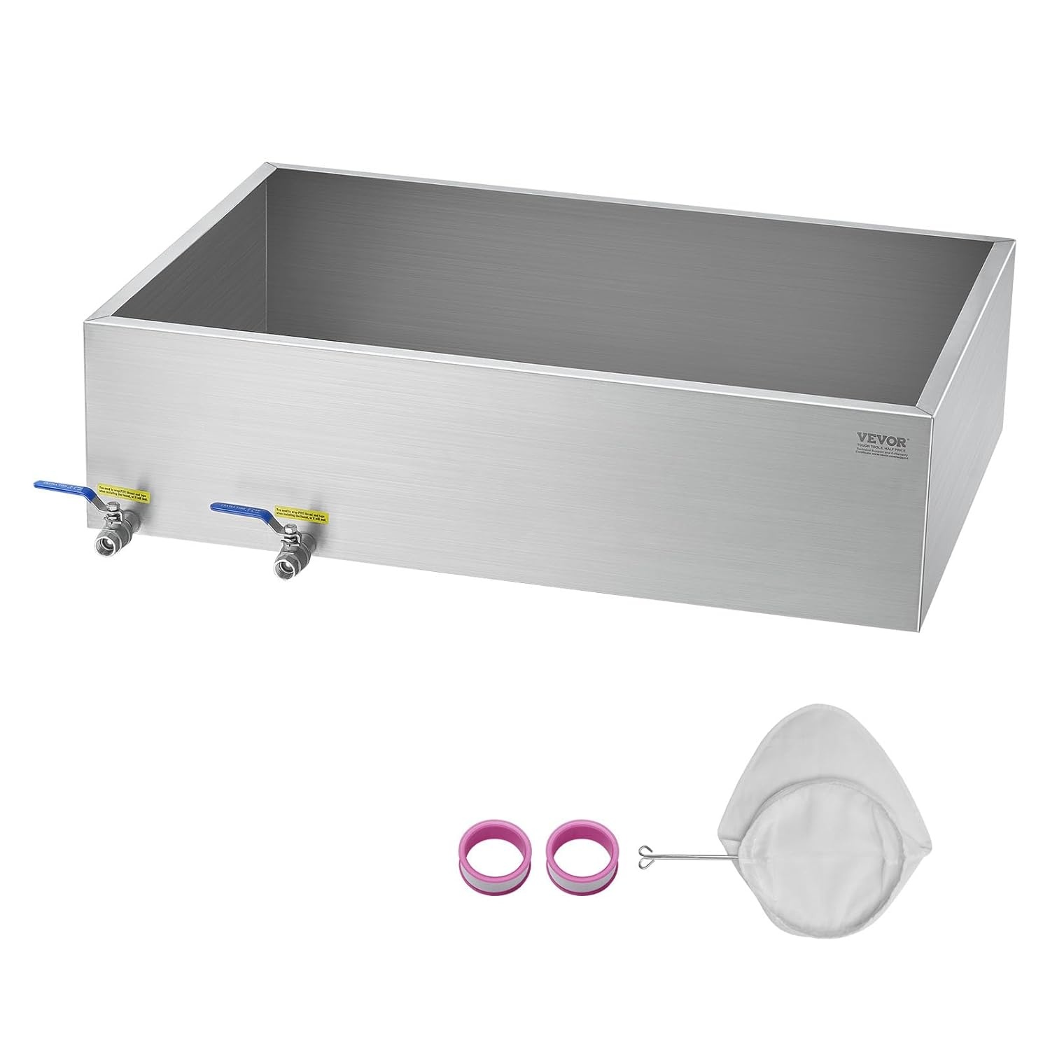 image:imageVEVOR Maple Syrup Evaporator Pan 249 Gal 24 x 24 x 10 Inch Maple Syrup 304 Stainless Steel Maple Syrup Pan Evaporator Pan with 1 Valve and 3 Heating Methods for Home Outdoor36 x 24 x 95 Inch