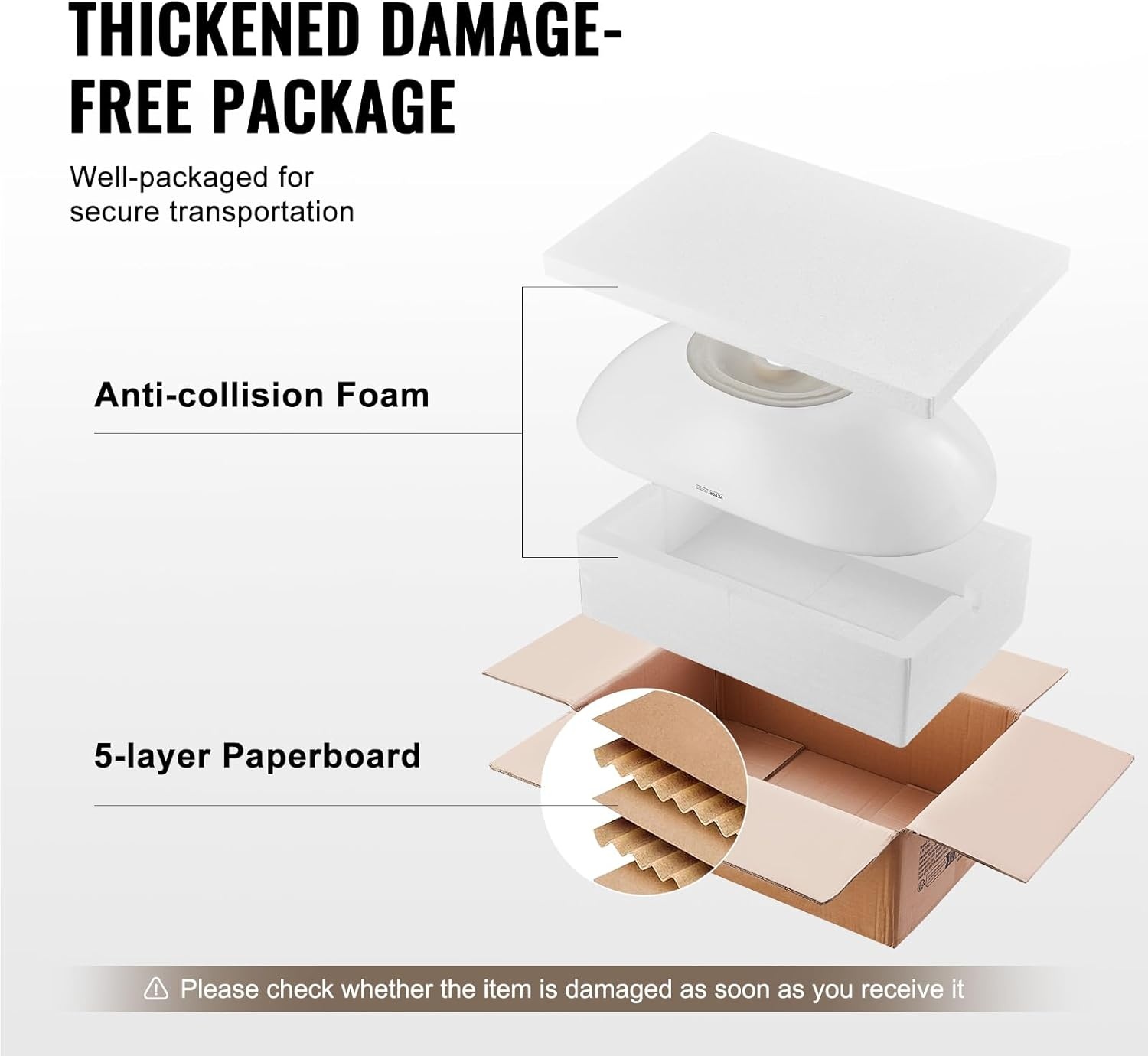 image:imageVEVOR Oval Vessel Sink 16 x 134 Bathroom Vessel Sink Bowl Countertop White Ceramic Bathroom Sinks Above Counter Bowl Sink with Modern Style WellPackaged for Bathroom Hotel Toilet RV233 x 142 Oval