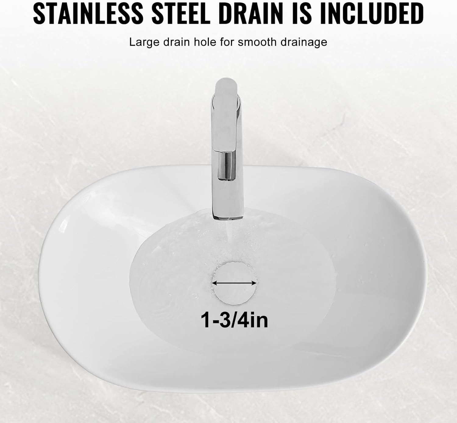 image:imageVEVOR Oval Vessel Sink 16 x 134 Bathroom Vessel Sink Bowl Countertop White Ceramic Bathroom Sinks Above Counter Bowl Sink with Modern Style WellPackaged for Bathroom Hotel Toilet RV233 x 142 Oval