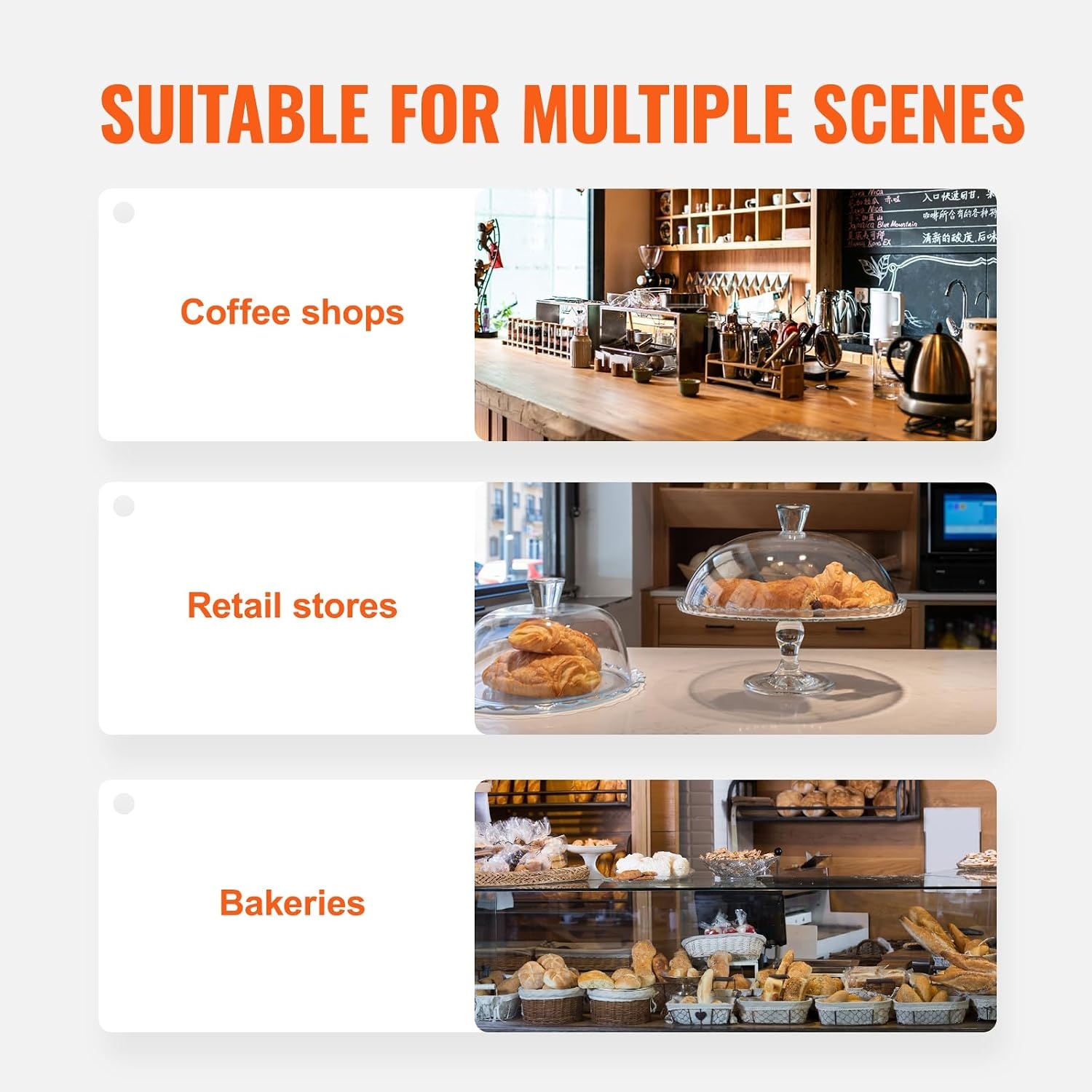 image:imageVEVOR Pastry Display Case 2Tier Commercial Countertop Bakery Display Case Acrylic Display Box with Rear Door Access amp Removable Shelves Keep Fresh for Donut Bagels Cake Cookie 207x132x1192 Tray