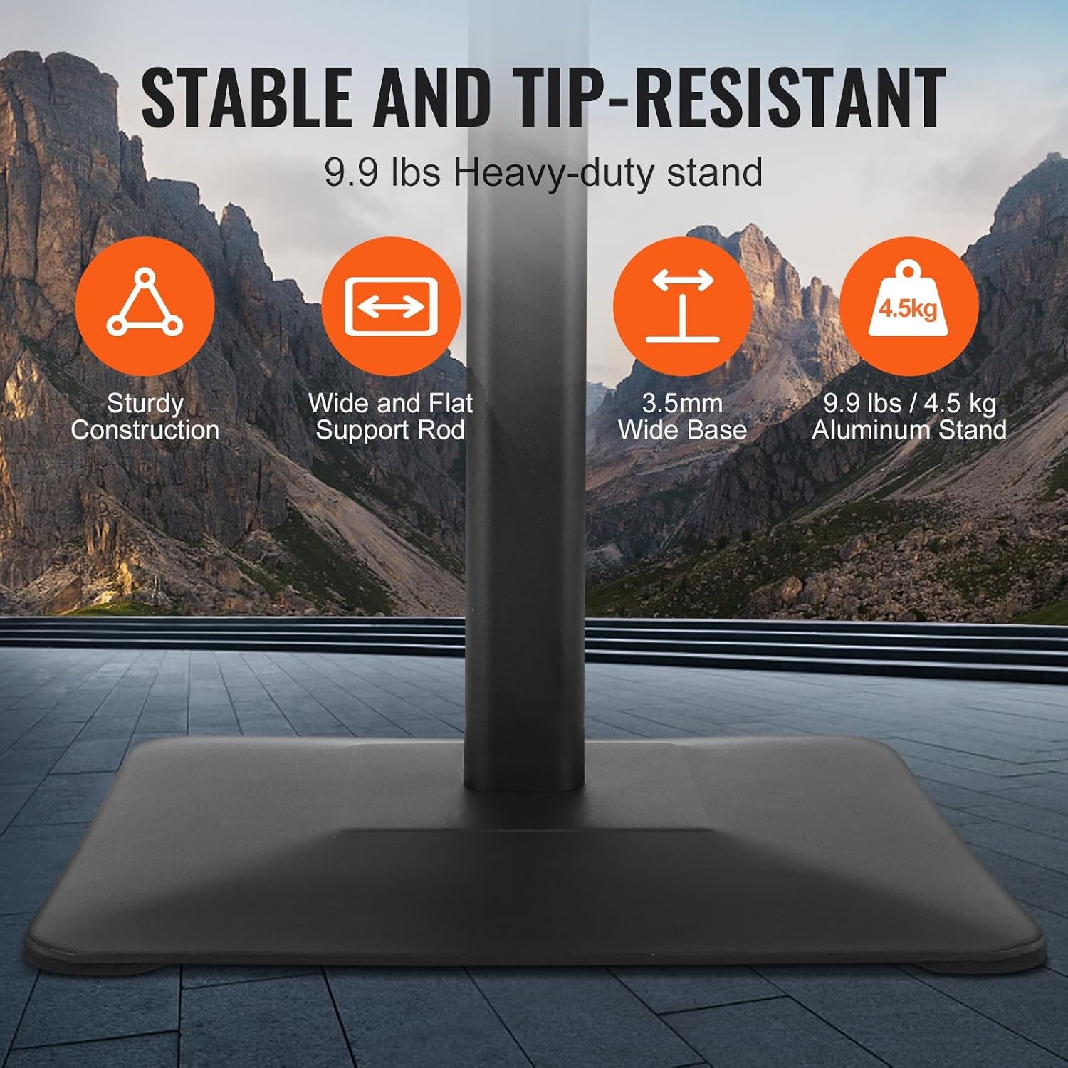 image:imageVEVOR Pedestal Sign Holder 11 x 17 Inch Vertical and Horizontal Adjustable Poster Stand HeavyDuty Floor Standing Sign Holder with Metal Base for Display Advertisement and Outdoor Black11 x 17 Inch