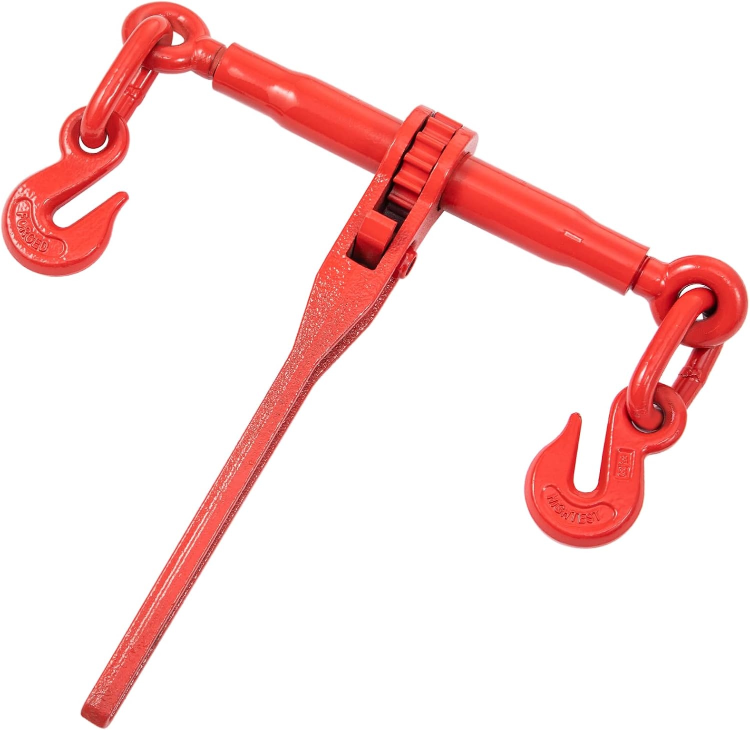 image:imageVEVOR Ratchet Chain Binder 51638 7100 lbs Load Limit amp 4100 lbs G80 Chain Heavy Duty Load Binders Detachable AntiSkid Handle Tie Down Hauling Chain Binders for Flatbed Truck Trailer 4 Set4P 21ft