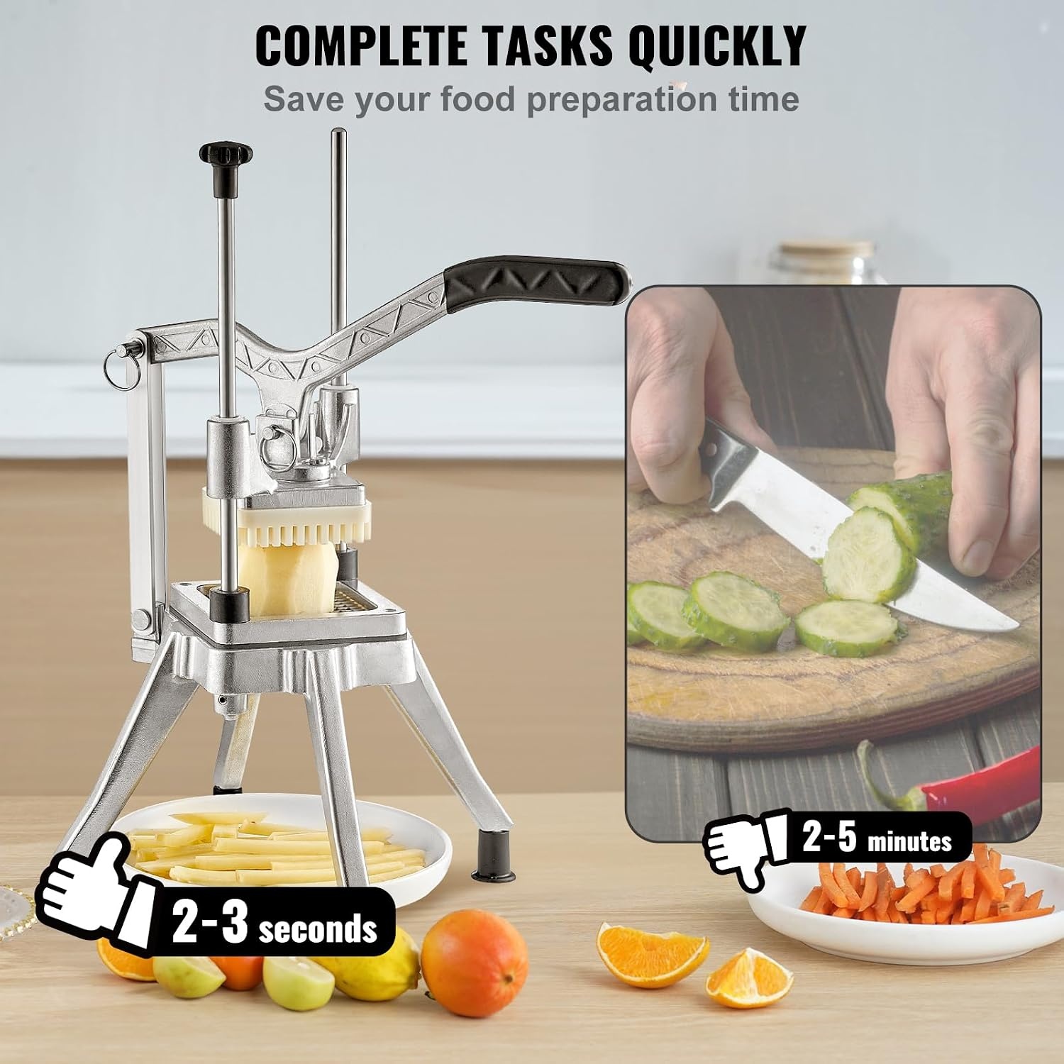 image:imageVEVOR Replacement Chopper Blade 14 inch 3 PCS French Fry Blade Assembly with 6 Extra Knives Stainless Steel Dicer Parts and Push Block for Cutting Potatoes Carrots Onions Cucumbers Mushrooms866 x 866 x 1969