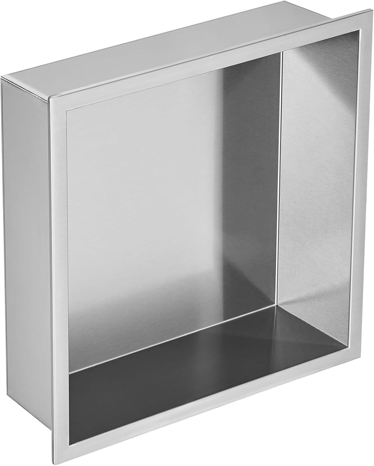 image:imageVEVOR Shower Niche 13 x 25 x 4 inch Recessed Wall Niche HeavyDuty Stainless Steel Modern Soap amp Shampoo Storage Organizer Sealed Waterproof Durable amp Easy to InstallBlack for BathroomSilver