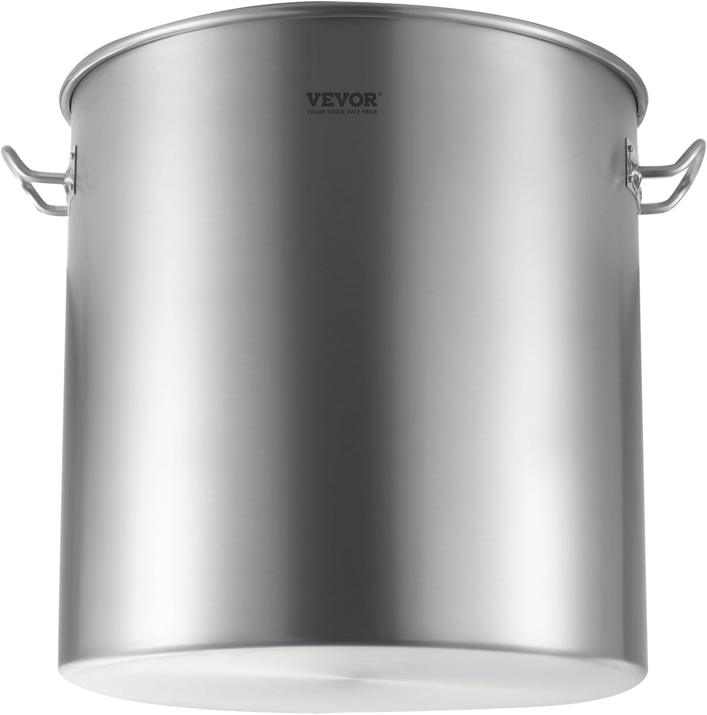 image:imageVEVOR Stainless Steel Stockpot 53 Quart Large Cooking Pots Cookware Sauce Pot with Lid and Handle Heavy Duty Commercial Grade Stock Pot Sanding Treatment for Large Groups Events Silver100 Quarts