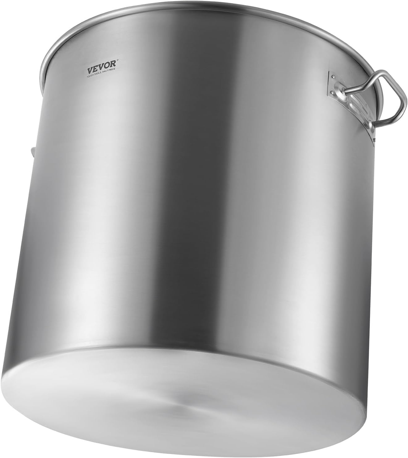 image:imageVEVOR Stainless Steel Stockpot 53 Quart Large Cooking Pots Cookware Sauce Pot with Lid and Handle Heavy Duty Commercial Grade Stock Pot Sanding Treatment for Large Groups Events Silver100 Quarts