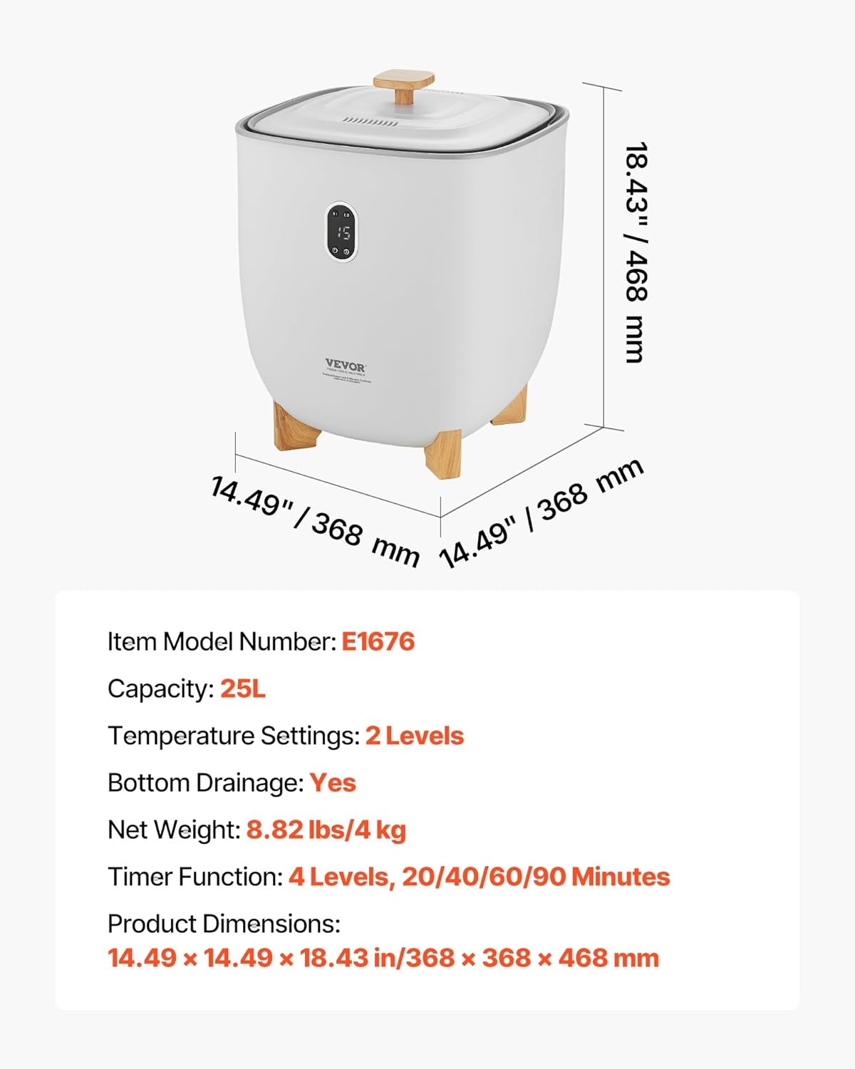 image:imageVEVOR Towel Warmers for Bathroom 25 L Towel Warmer Bucket with Auto Shut Off for Spa Fits up to 5 Oversized Towels Blankets Clothes Bathrobes PJs and MoreWhite