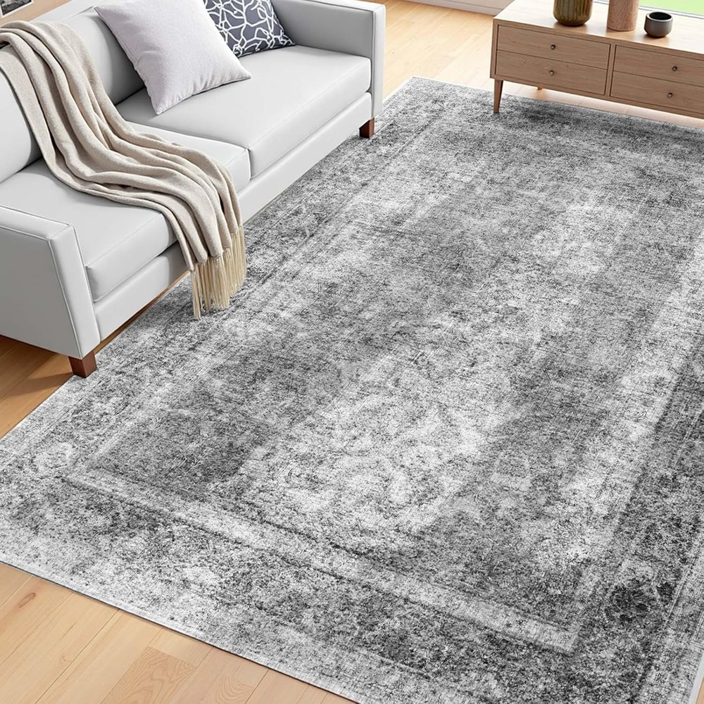 image:imageVEVOR 10 x 14 ft Area Rug Large Washable Rug NonSlip and TearResistant Soft Carpet Pet amp Child Friendly Modern Area Rugs Indoor Mat for Bedroom Office Living Room Kids Room Entryway GrayGrey