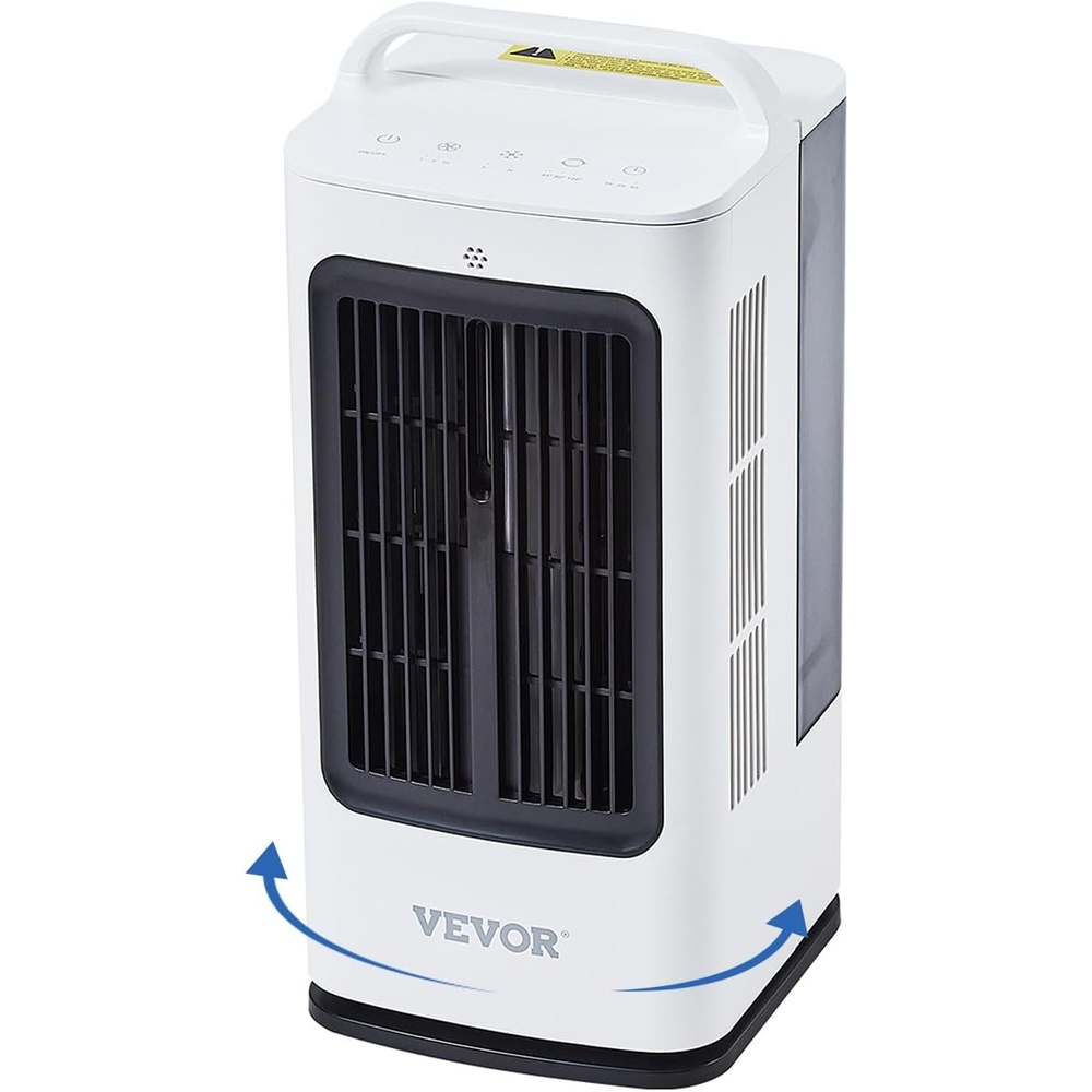 image:imageVEVOR 1700ml Portable Air Conditioner 4in1 Evaporative Air Cooler 3Speed Mini Air Conditioner with 07H Smart Timer 7Color Light 120 Oscillating Mini Desk AC Fan for Bedroom Office Room