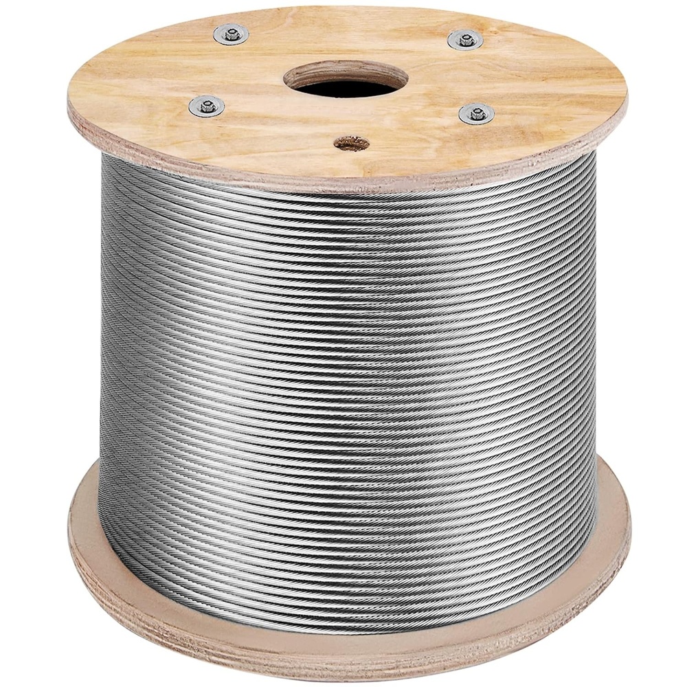 image:imageVEVOR 18 Stainless Steel Cable Railing Kit 600 FT 316 Marine Aircraft Cable With Cutter and Gloves 1600 lbs Breaking Strength 7x7 Strands for Handrail Stair Decking Fence Outdoors18 Cable