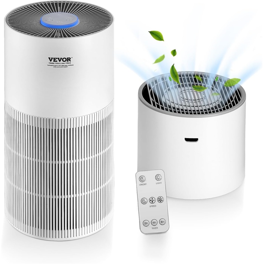 image:imageVEVOR 2 in 1 Air Purifier with Humidifier Covers Up to 1090 ft in One Hour True HEPA 11 Filter 22dB Quiet Filters Up to 95 of Smoke Dust Pet Dander Air Cleaner for Home Large Room BedroomHEPA 11 Filter  1090 fth