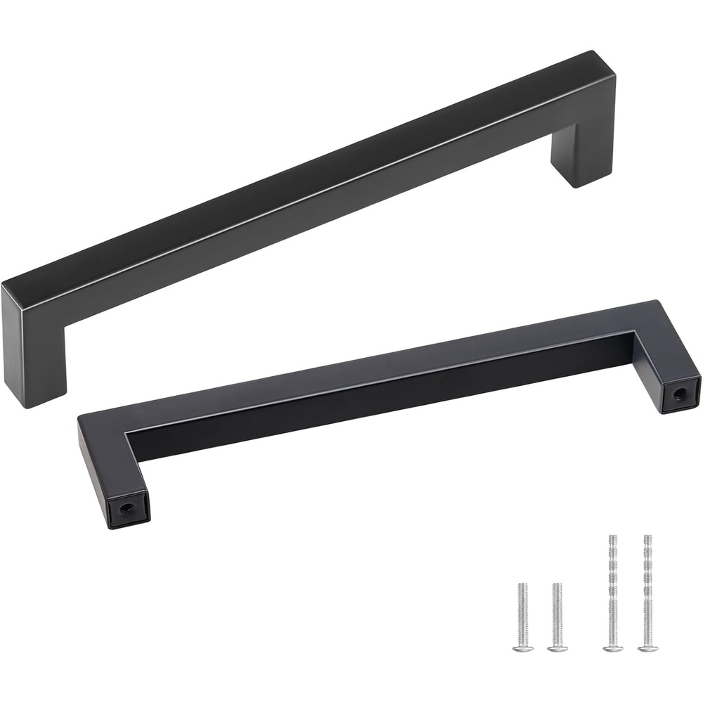 image:imageVEVOR 30 Pack Black Cabinet Pulls 378in  96mm Center to Center Kitchen Drawer Handles Rust and ScratchResistant Hardware Stainless Steel Door Handles for Kitchen Bathroom Bar Hardware Matte63 inch Hole Centers160mm