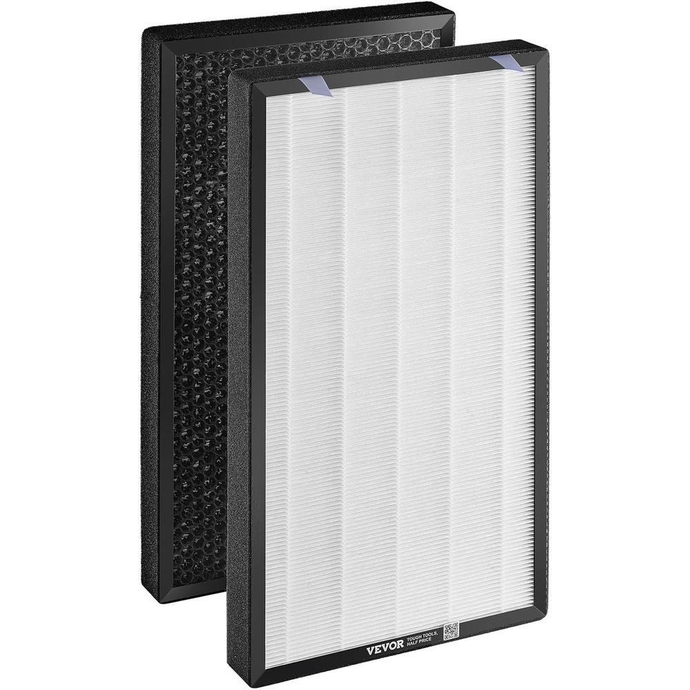 image:imageVEVOR Air Purifier Replacement Filter H13 3in1 Compact amp Lightweight Replacement Filter with Durable PP PreFilter EasytoGrab Purifier Filter with Activated Carbon Fit for Cylindrical PurifierWhite