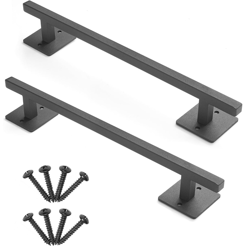 image:imageVEVOR Barn Door Handle 126 in Rustic Fence Gate Handle RustResistant Coating Heavy Duty Carbon Steel Outdoor Gate Handles Easy to Install Metal Sliding Door Pulls for Garage Shed Closet Pantry126inch