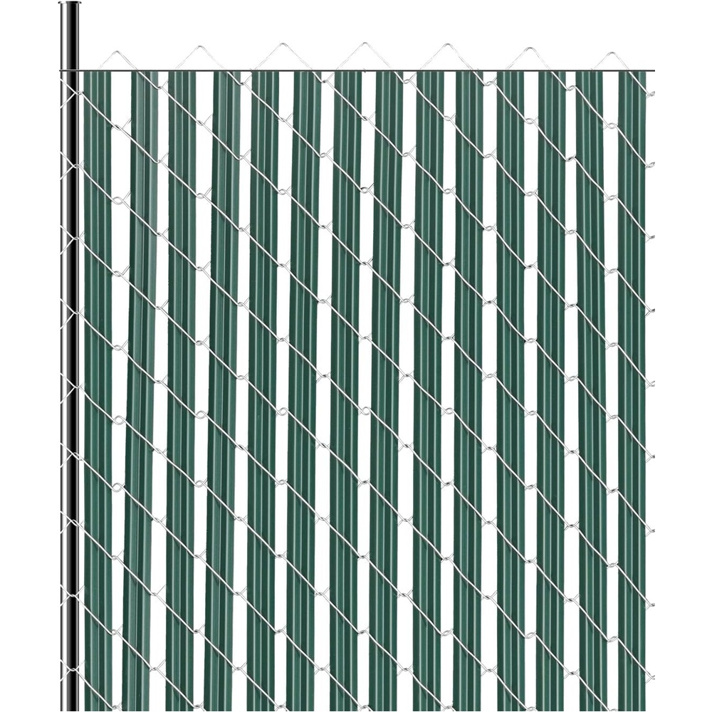 image:imageVEVOR Bottom Locking Privacy Slats SingleWall Vertical BottomLocking Slats for ChainLink Fence HighDensity HDPE Chain Link Slats Ideally Fit 4 High Fence for Garden Farm Sports FieldGreen4