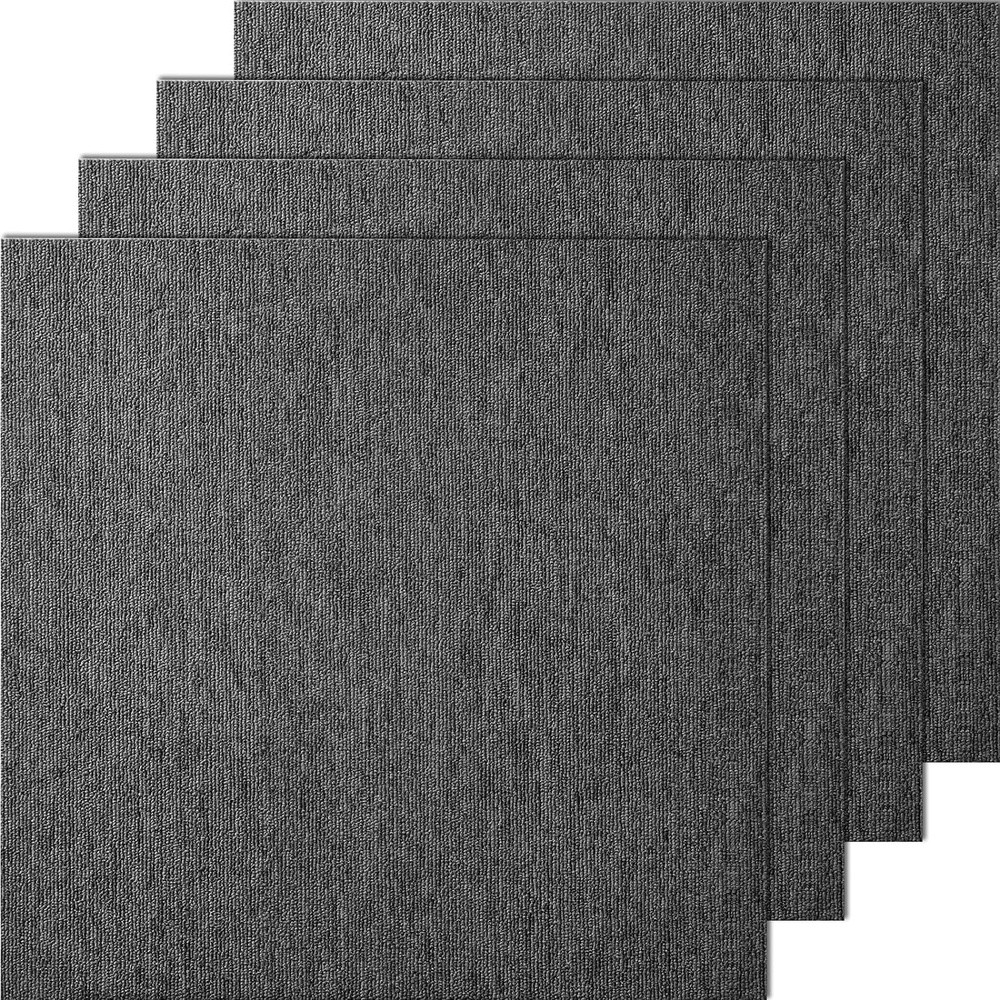 image:imageVEVOR Carpet Tiles Reusable 20x 20 Carpet Squares with Padding Attached Soft Padded Carpet Tiles Easy Install DIY for Bedroom Living Room Indoor Outdoor 20 Tiles Dark Gray 555 sqftBoxDark Gray