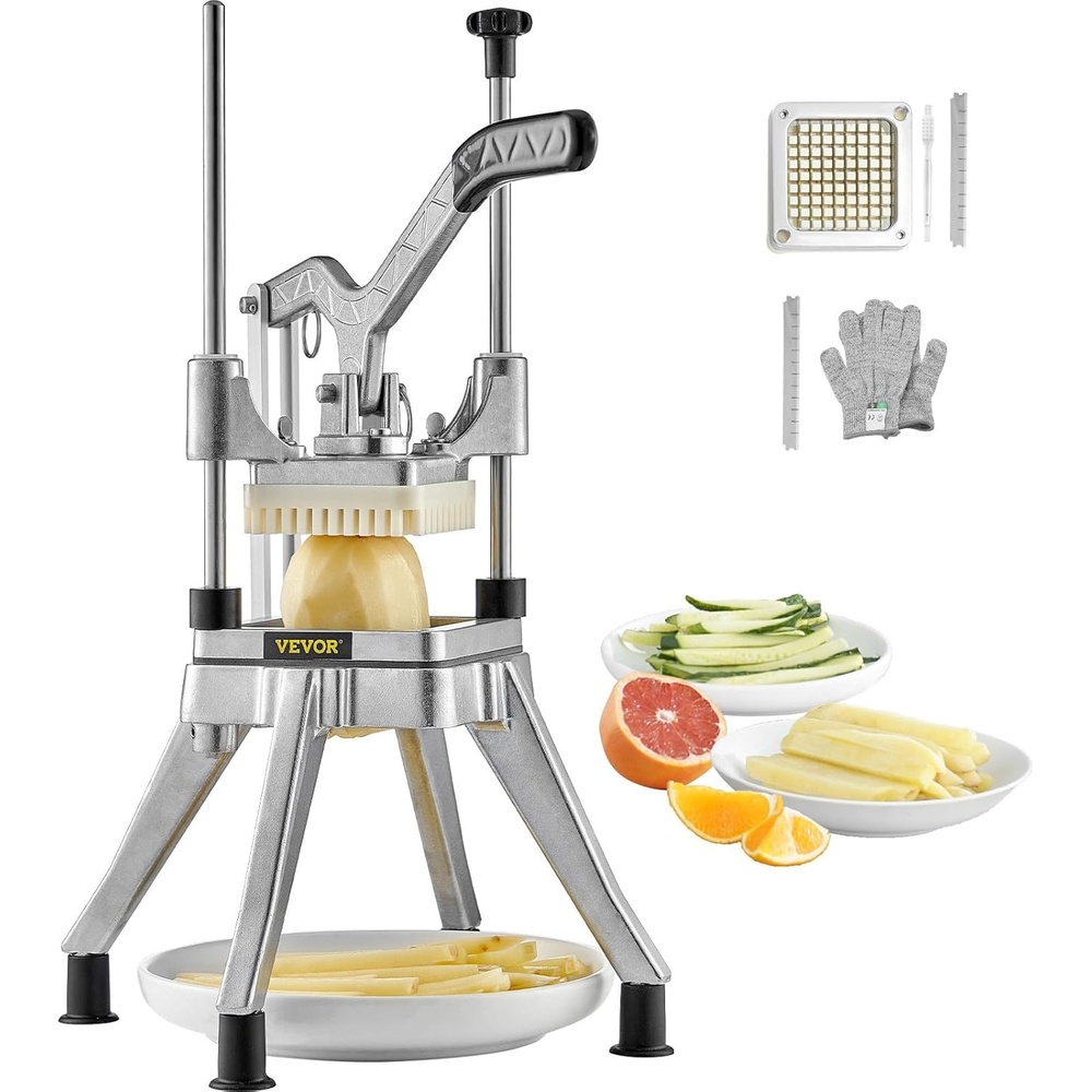 image:imageVEVOR Commercial Vegetable Fruit Chopper 38 Blade Professional Food Dicer Kattex French Fry Cutter Onion Slicer Stainless Steel for Tomato Peppers Potato Mushroom Upgrade Style 38