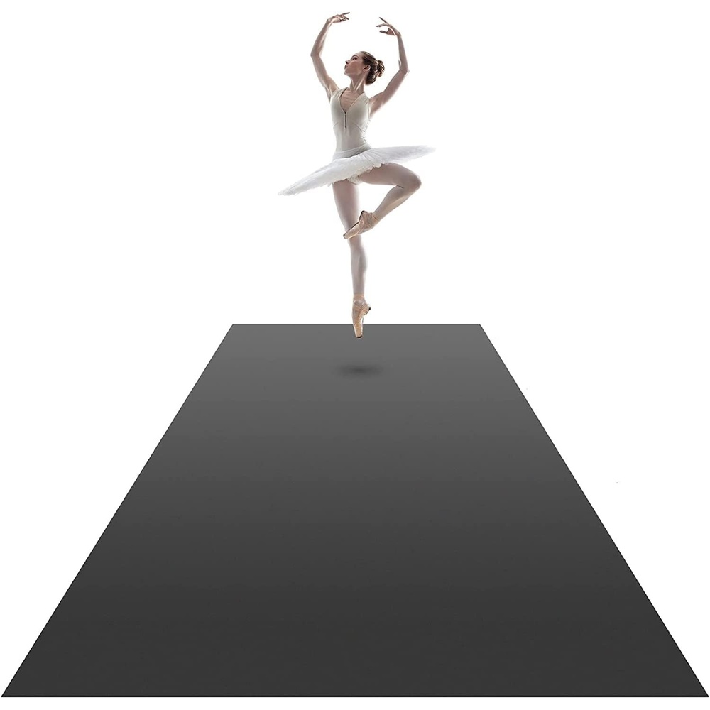 image:imageVEVOR Dance Floor Roll 15mm PVC Dance Flooring Marley Dance Practice Floor Portable GreyBlack Roll Out Dance Floor NonSlide amp Wearproof Dance Mat for Ballet66 x 157 ft 66 x 492 ft66 x 492 ft