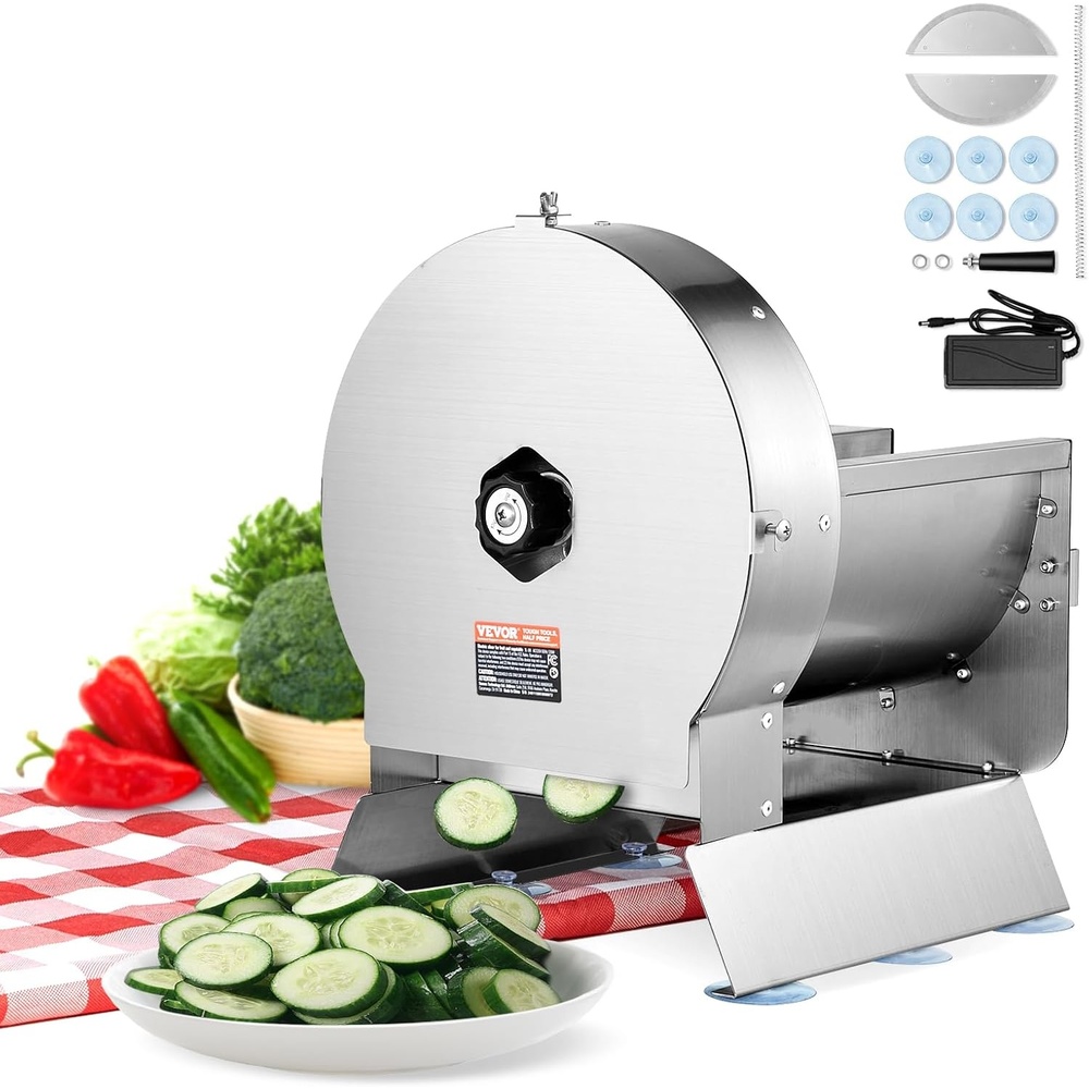 image:imageVEVOR Electric Cheese Grater Salad Maker 200W Salad Shooter Electric Vegetable Slicer Shredder Chopper for Fruits with 5 Attachments Stainless Steel Food Cutter for Vegetables and CheesesElectricConvertible